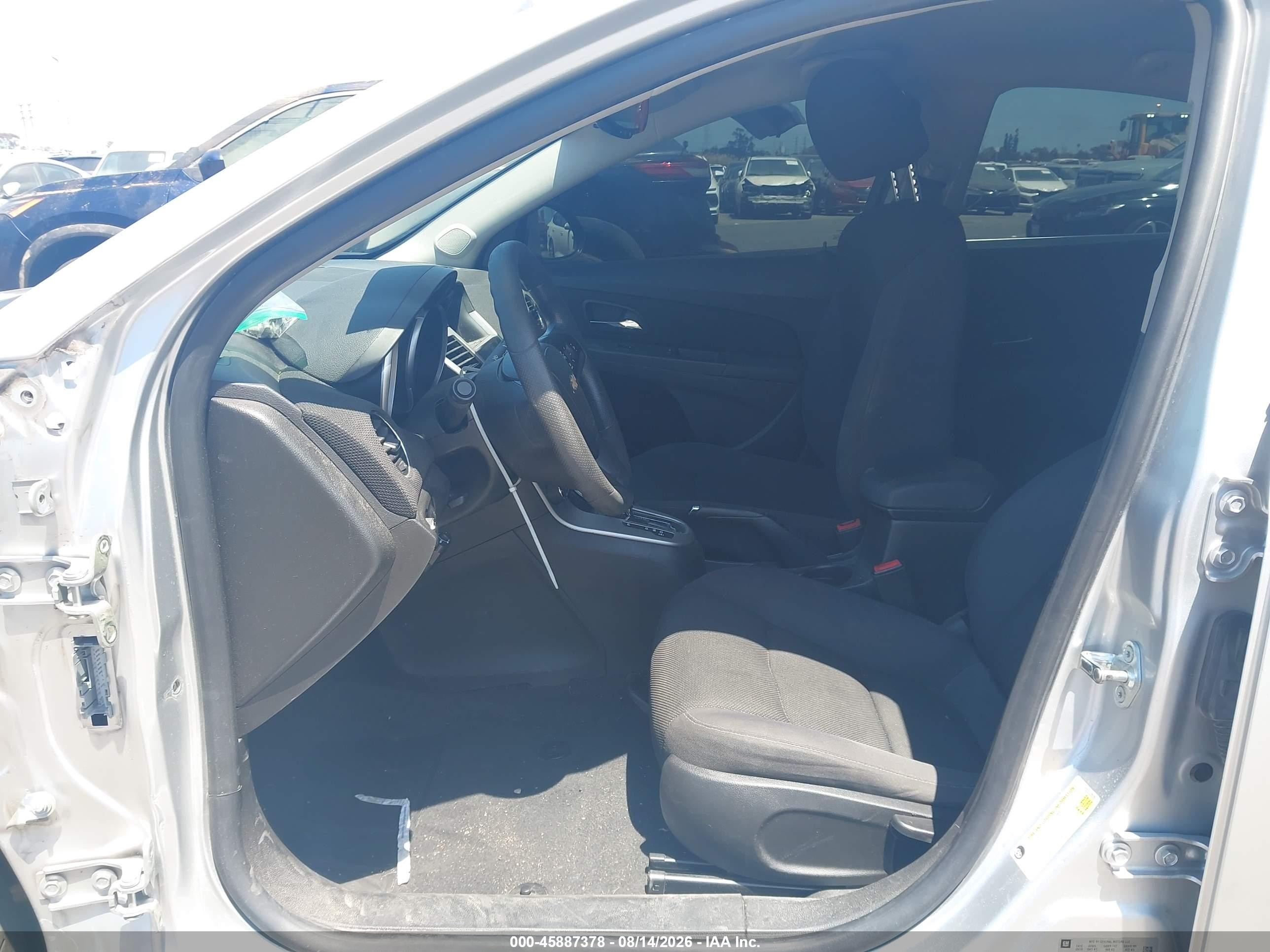 2015 Chevrolet Cruze 1lt Auto Silver vin: 1G1PC5SB4F7265983