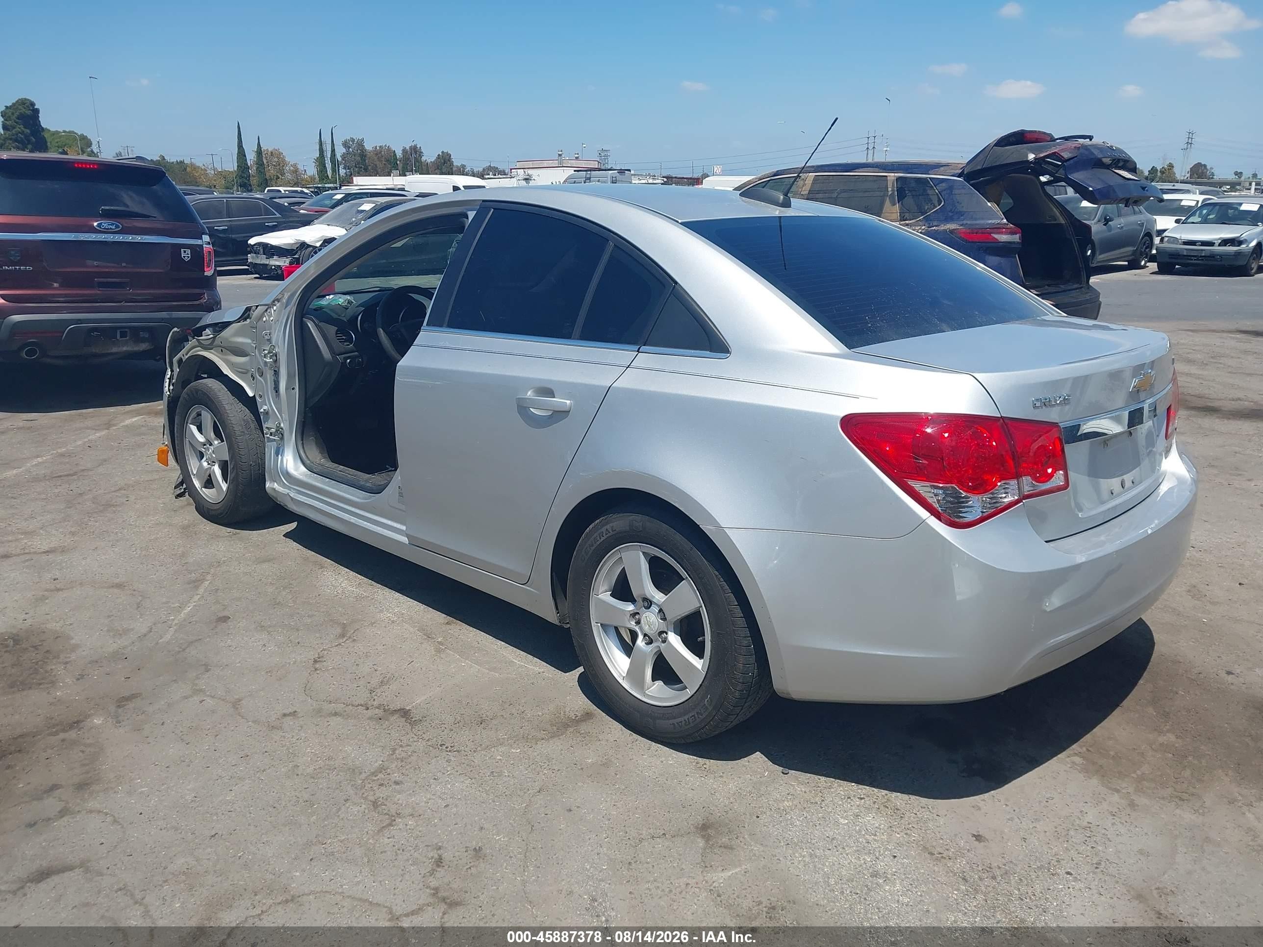 2015 Chevrolet Cruze 1lt Auto Silver vin: 1G1PC5SB4F7265983