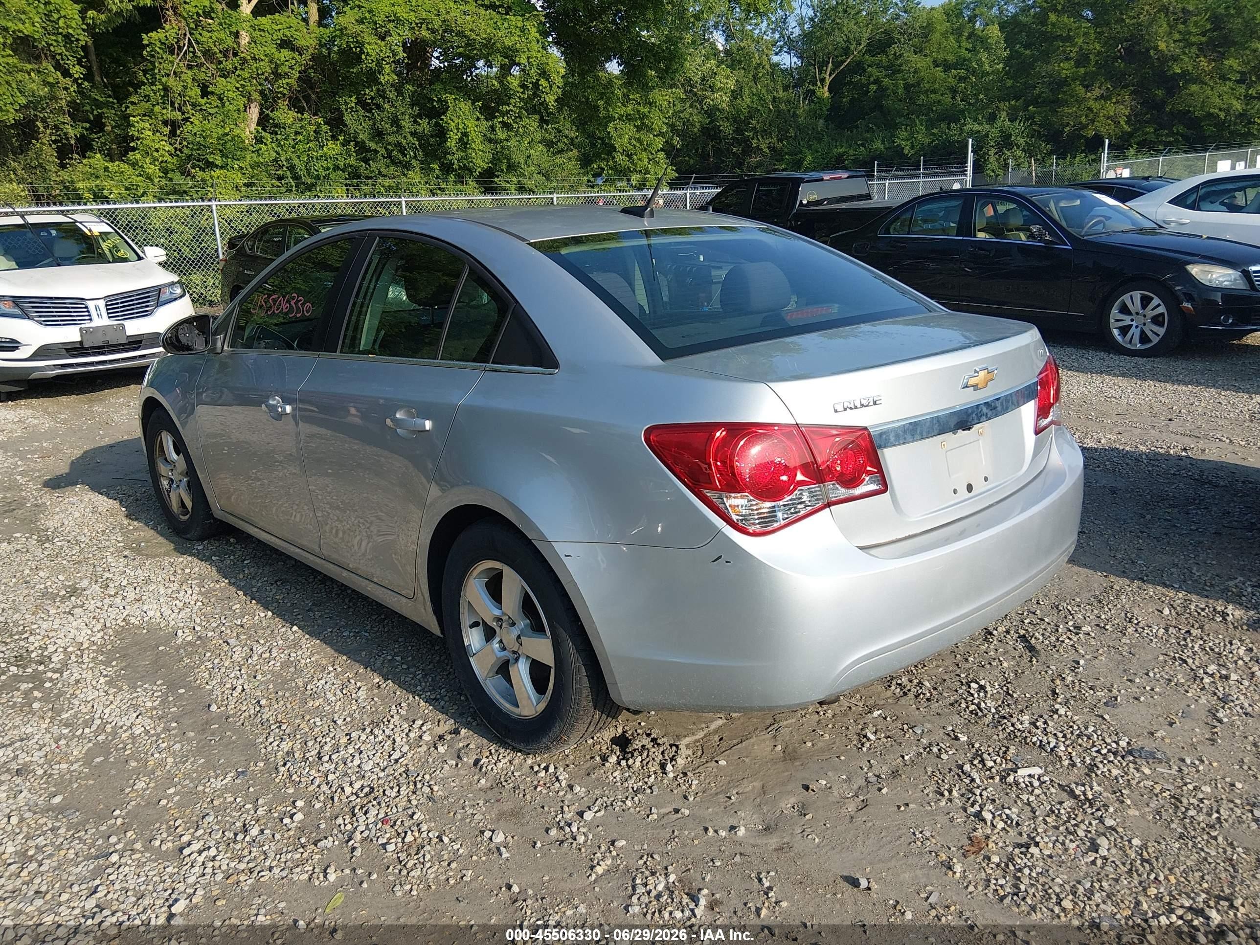 2013 Chevrolet Cruze 1lt Auto Серебряный vin: 1G1PC5SB5D7178784