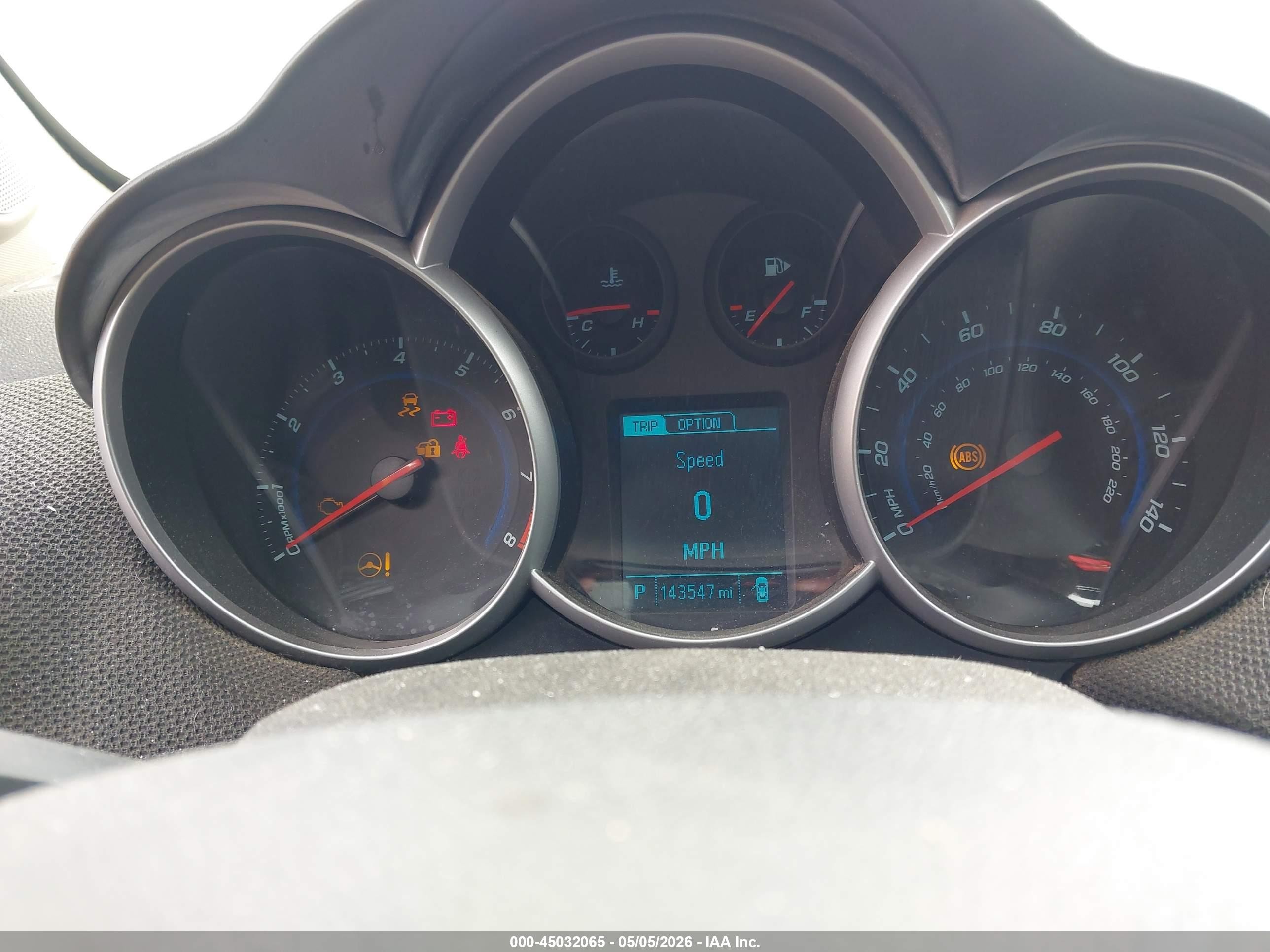 2013 Chevrolet Cruze 1lt Auto Серый vin: 1G1PC5SB5D7203876