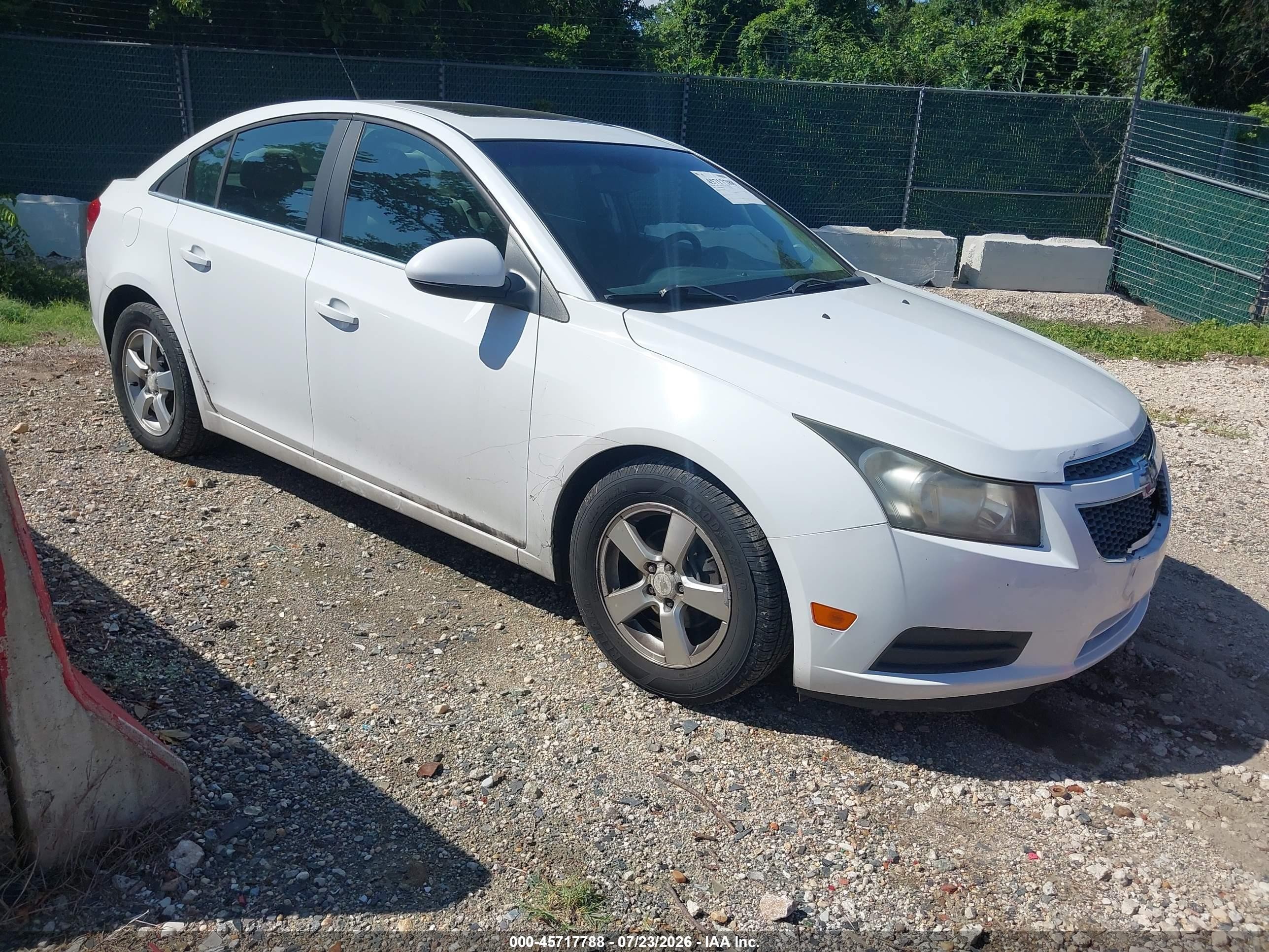2013 Chevrolet Cruze 1lt Auto White vin: 1G1PC5SB5D7222301