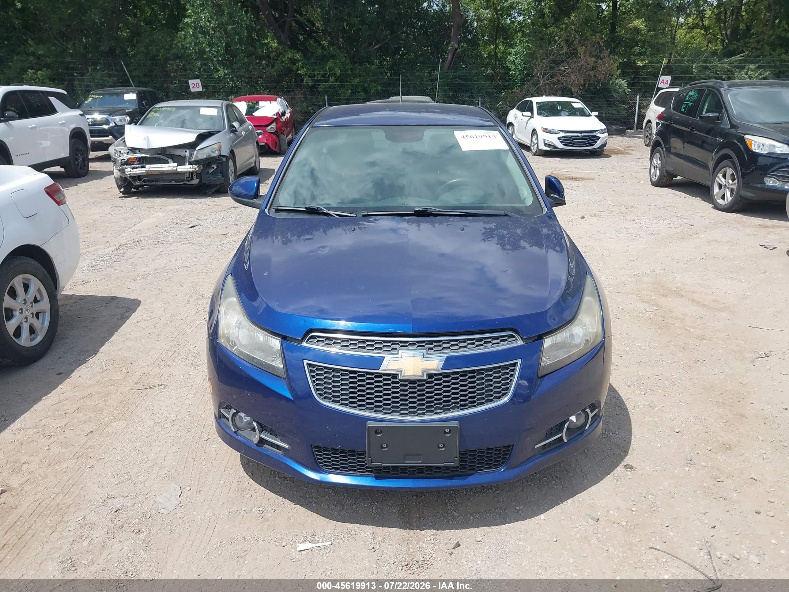 2013 Chevrolet Cruze 1lt Auto Blue vin: 1G1PC5SB5D7240216