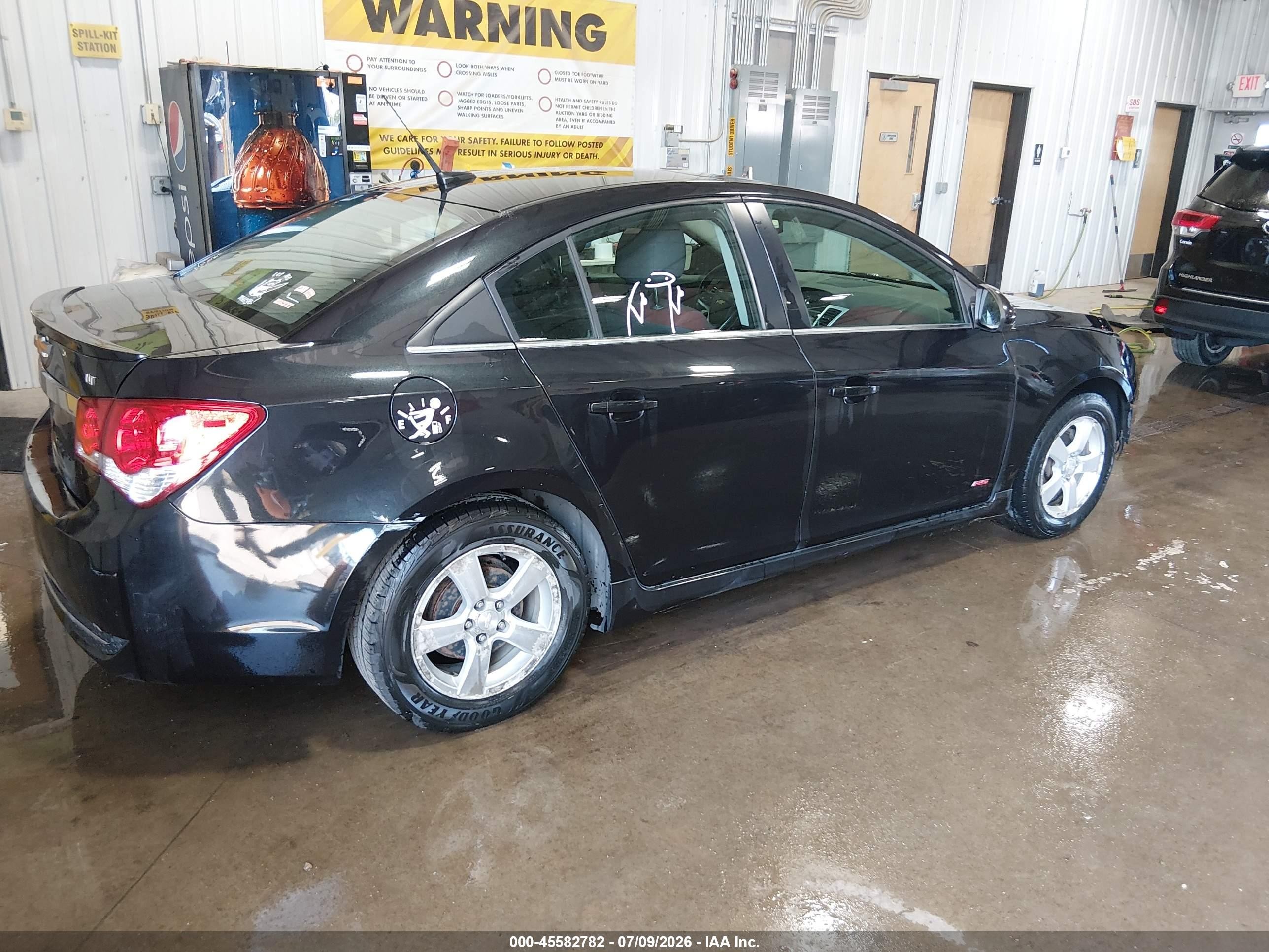 2013 Chevrolet Cruze 1lt Auto Black vin: 1G1PC5SB5D7284457