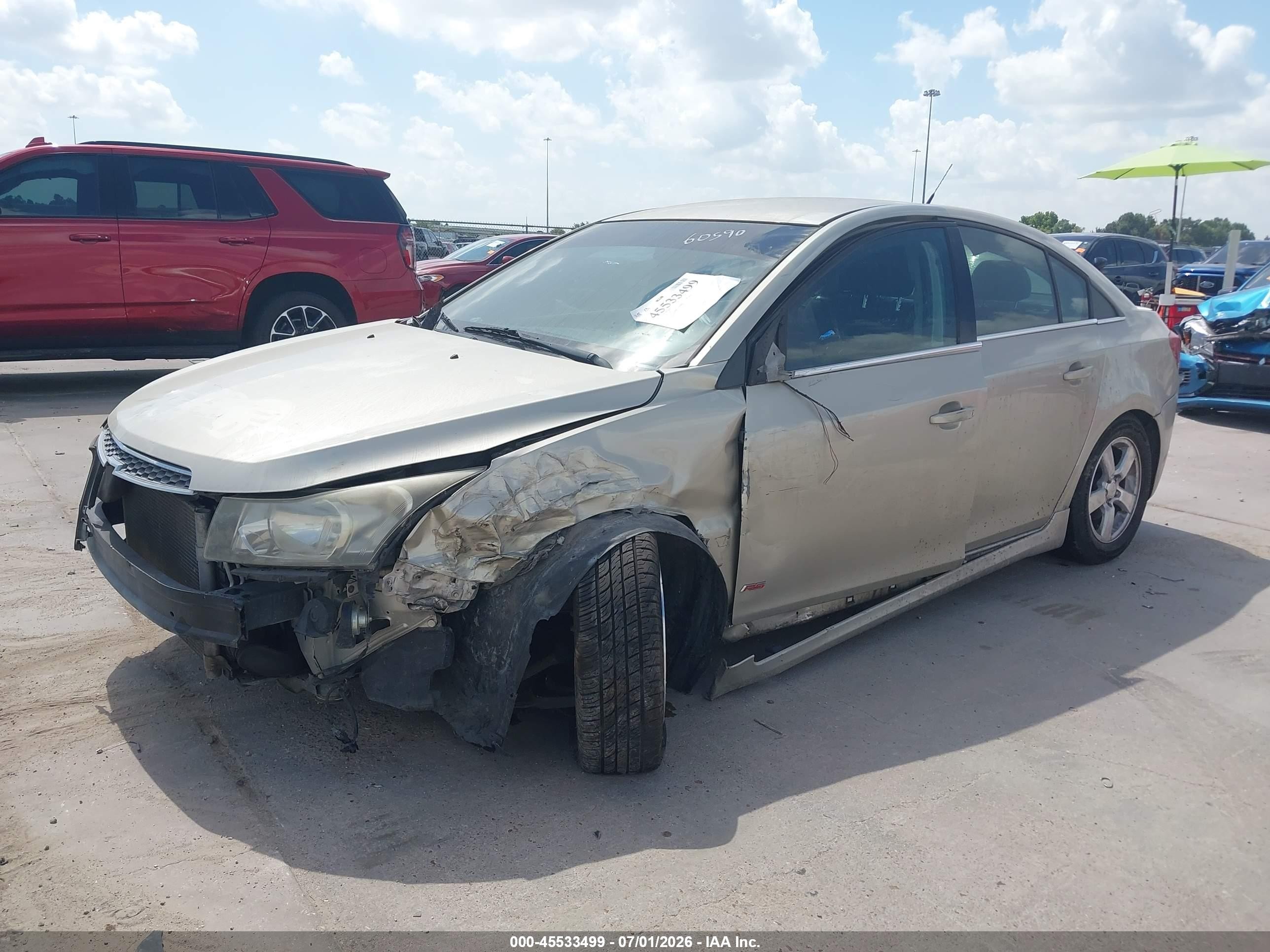 2013 Chevrolet Cruze 1lt Auto Cream vin: 1G1PC5SB5D7312127