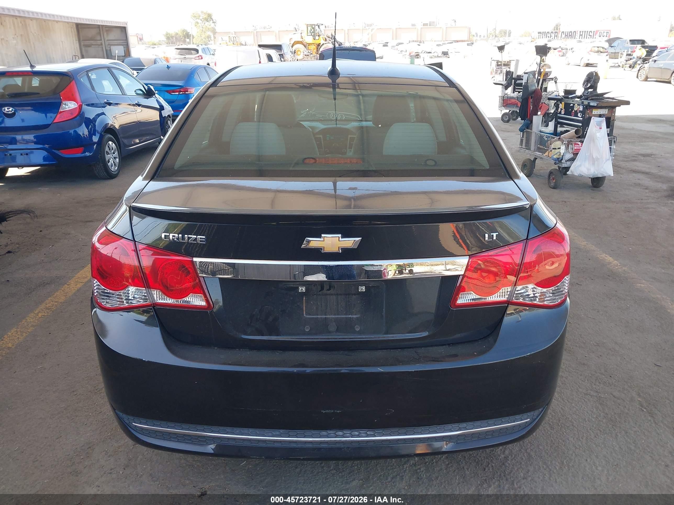 2013 Chevrolet Cruze 1lt Auto Black vin: 1G1PC5SB5D7316565
