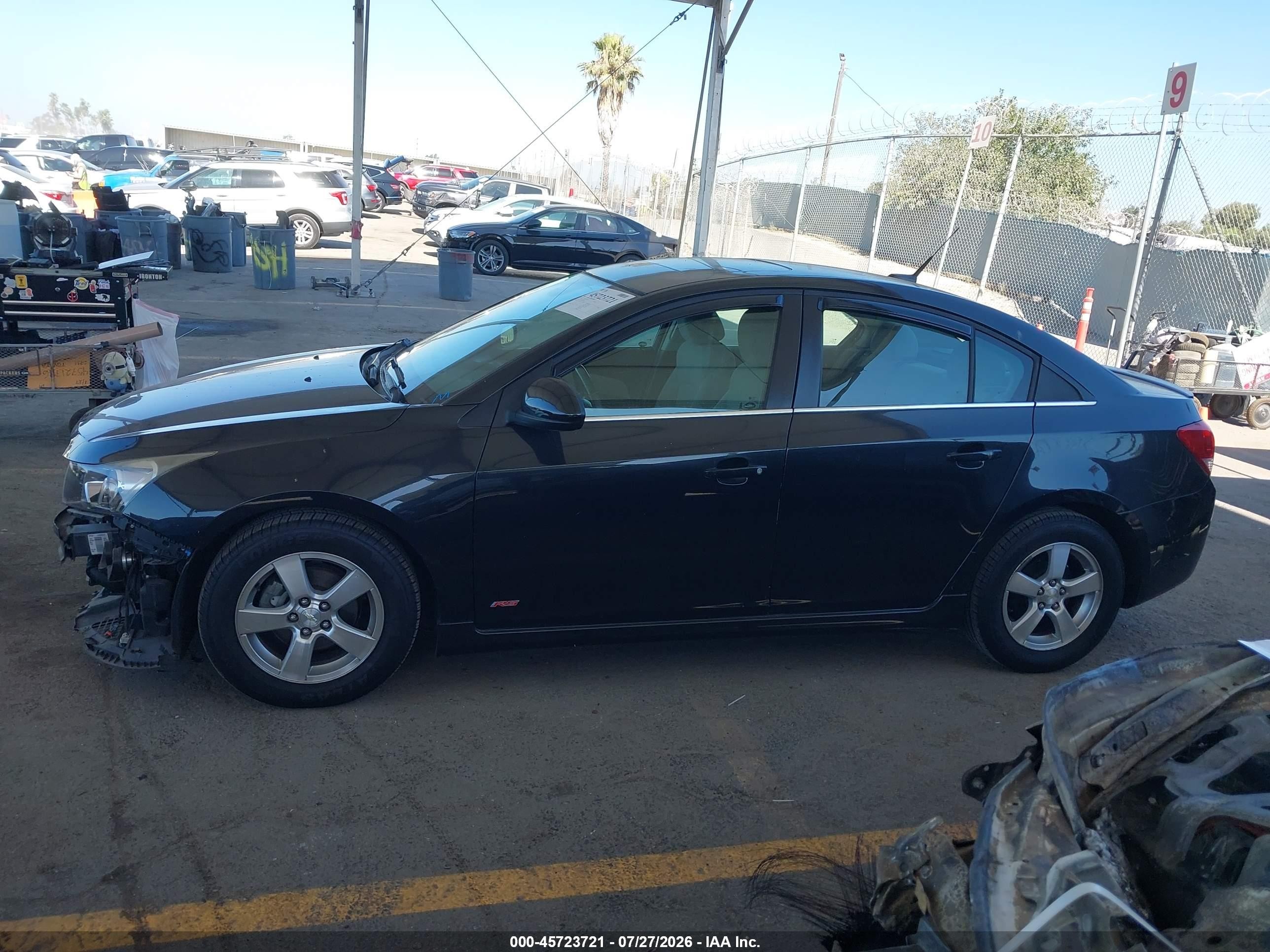 2013 Chevrolet Cruze 1lt Auto Black vin: 1G1PC5SB5D7316565
