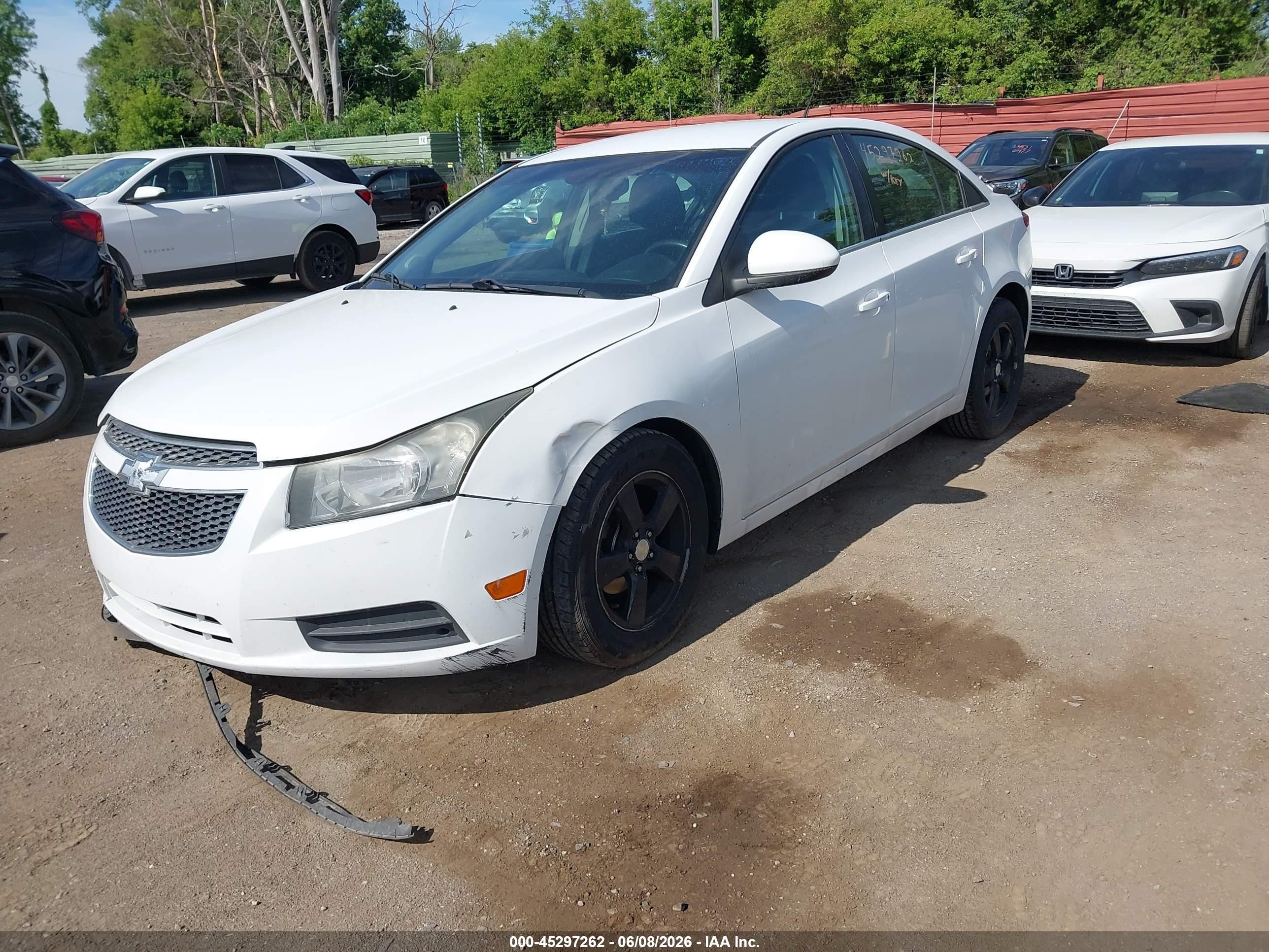 2013 Chevrolet Cruze 1lt Auto White vin: 1G1PC5SB5D7330403