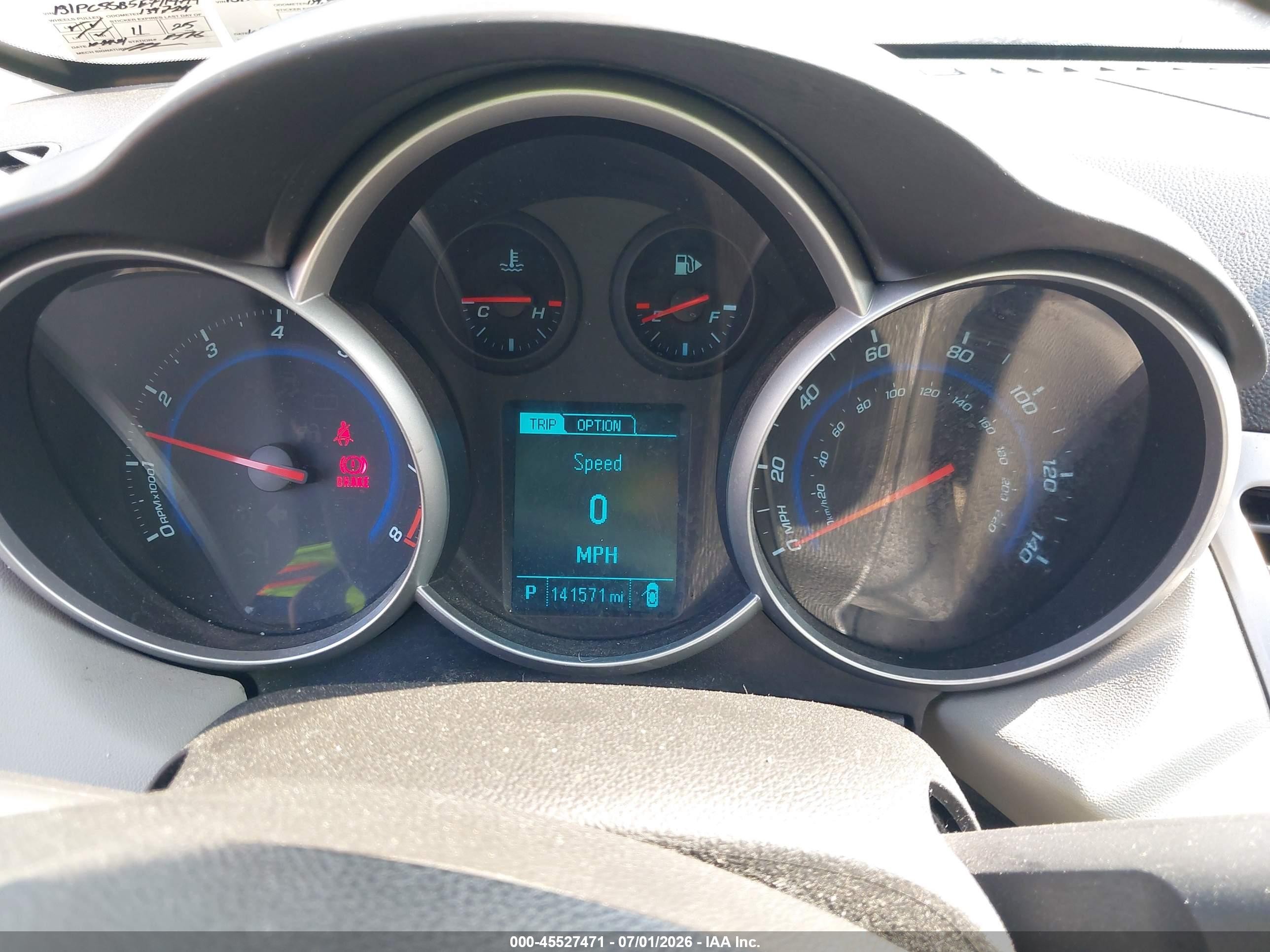 2014 Chevrolet Cruze 1lt Auto Silver vin: 1G1PC5SB5E7114794