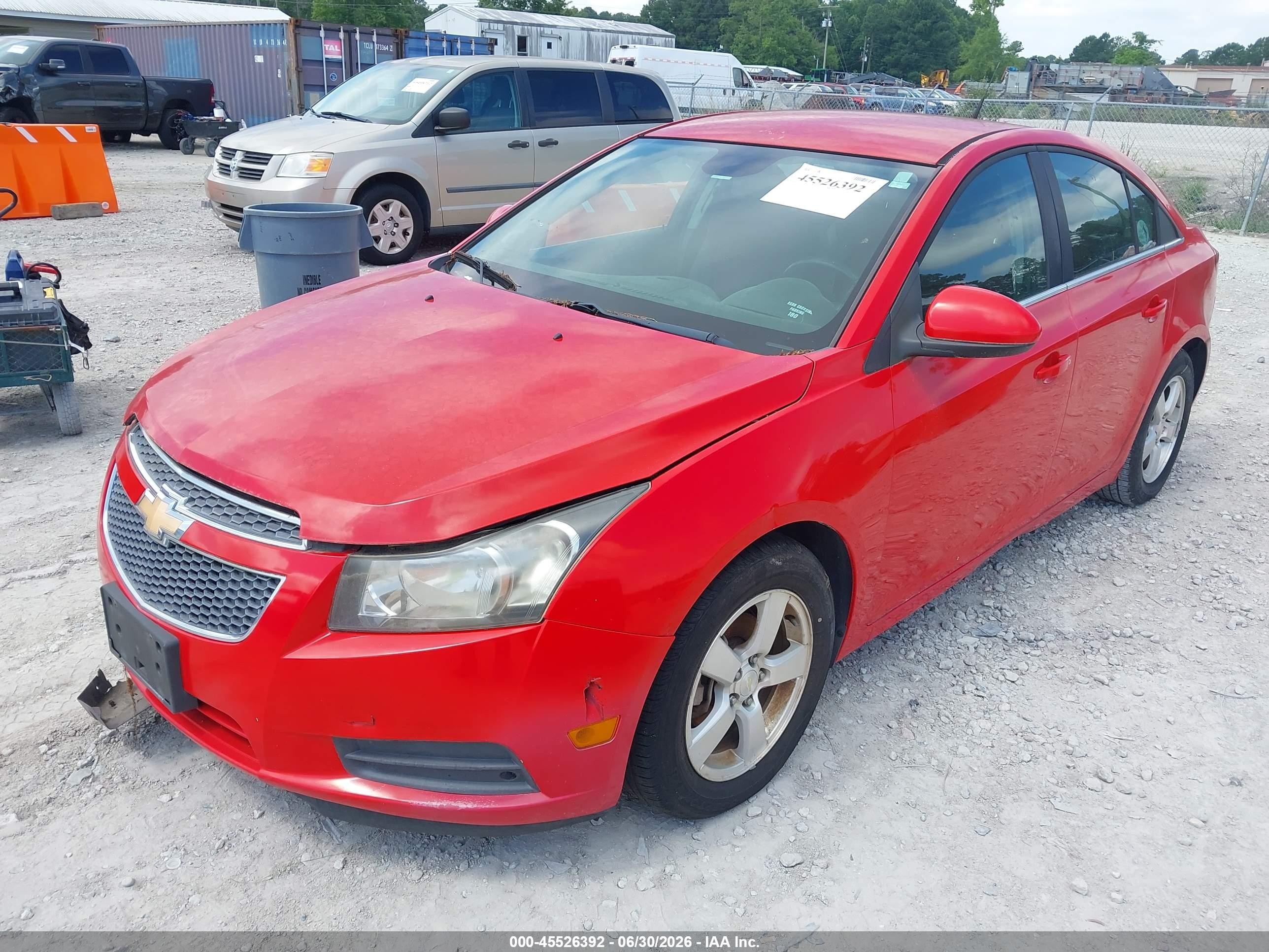 2014 Chevrolet Cruze 1lt Auto Red vin: 1G1PC5SB5E7127965