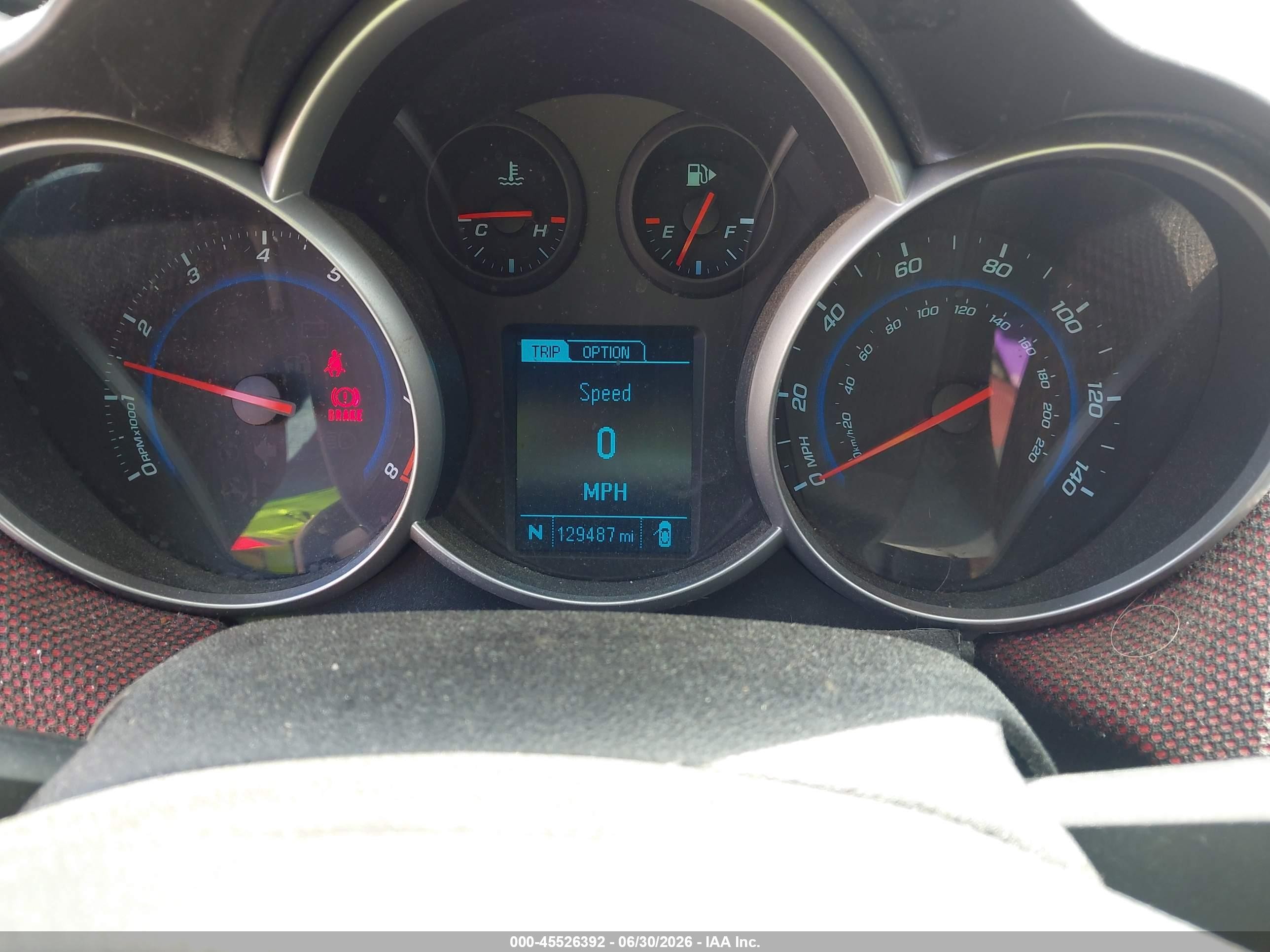 2014 Chevrolet Cruze 1lt Auto Red vin: 1G1PC5SB5E7127965
