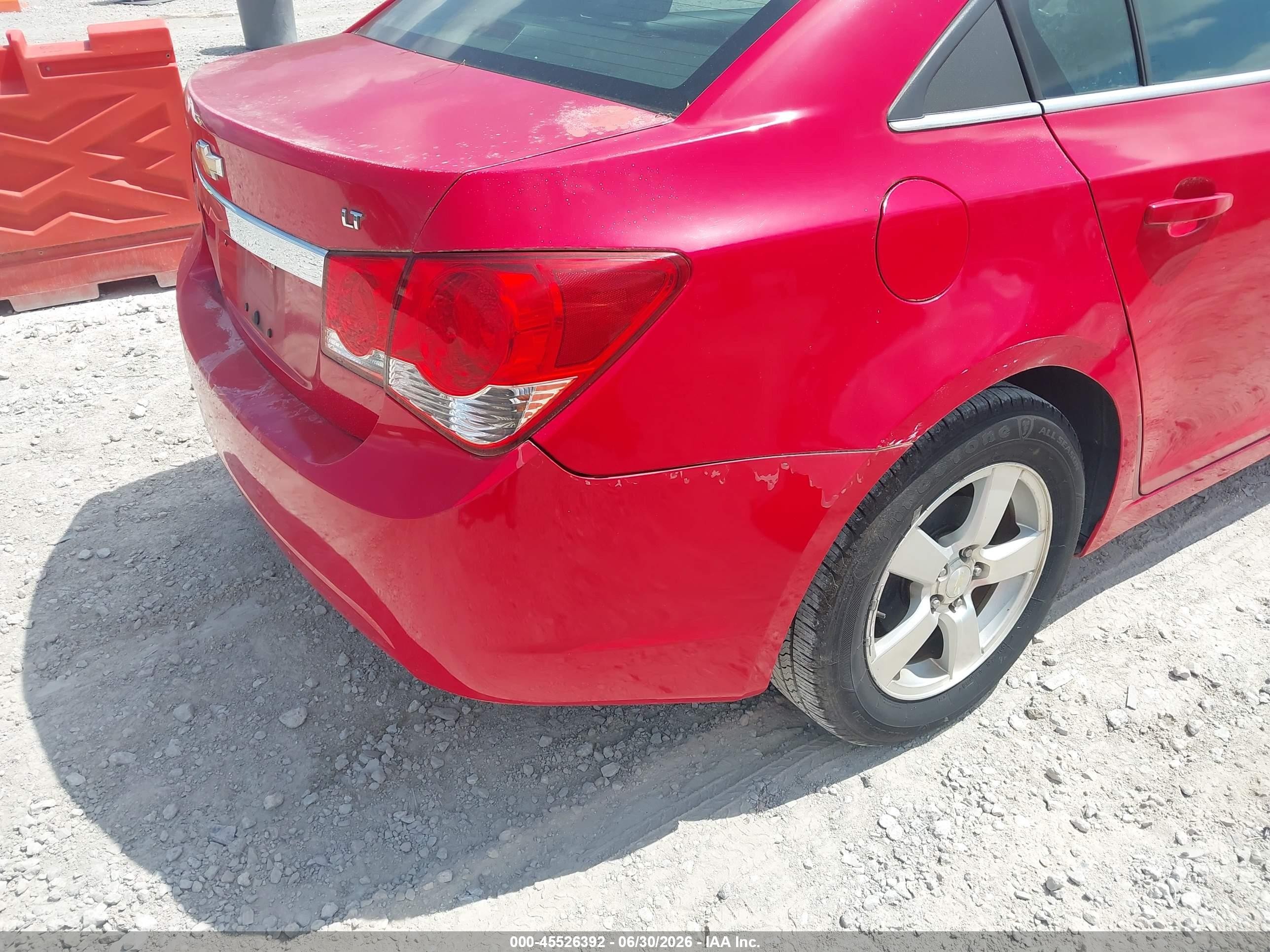 2014 Chevrolet Cruze 1lt Auto Red vin: 1G1PC5SB5E7127965