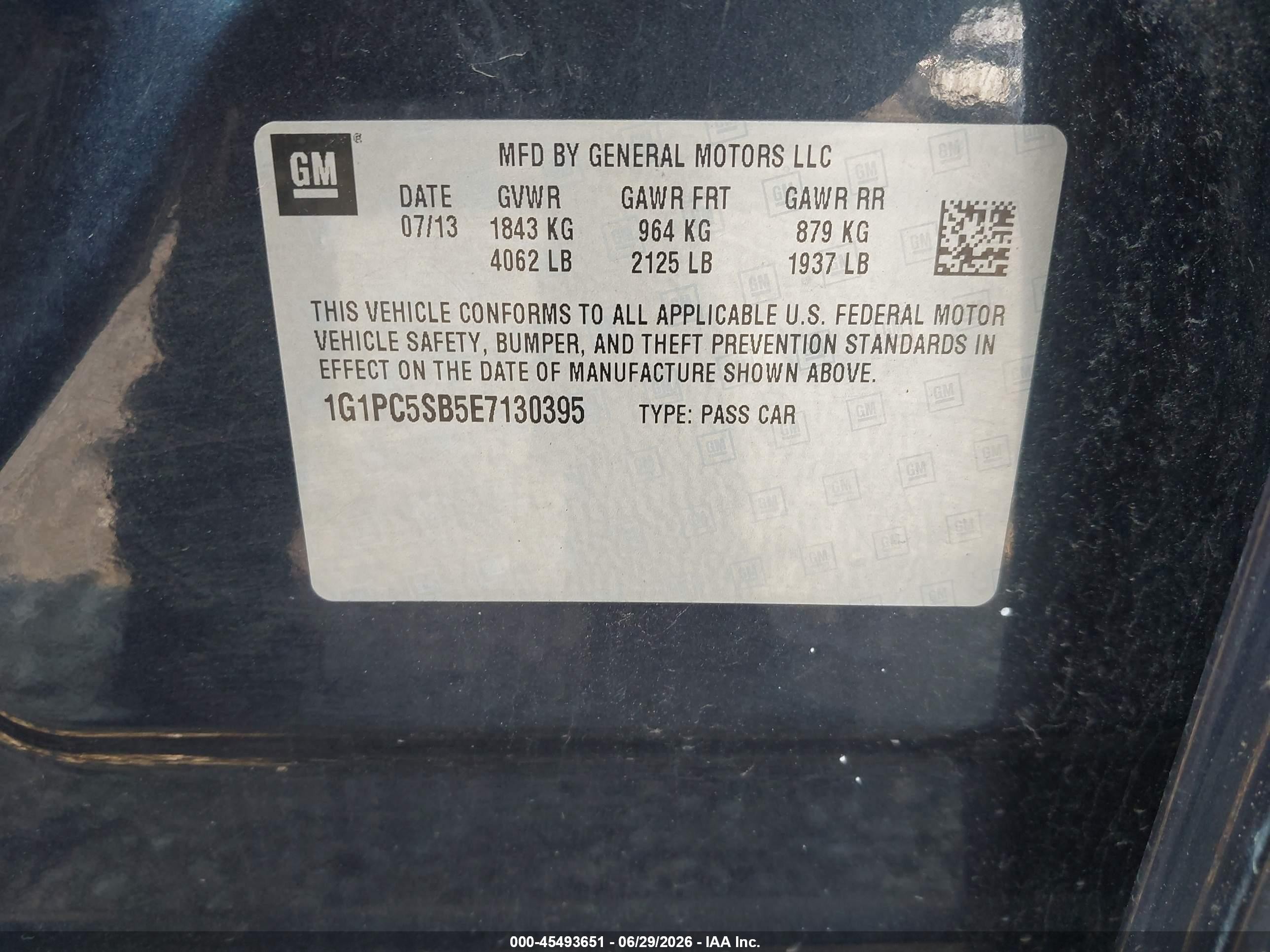 2014 Chevrolet Cruze 1lt Auto Gray vin: 1G1PC5SB5E7130395