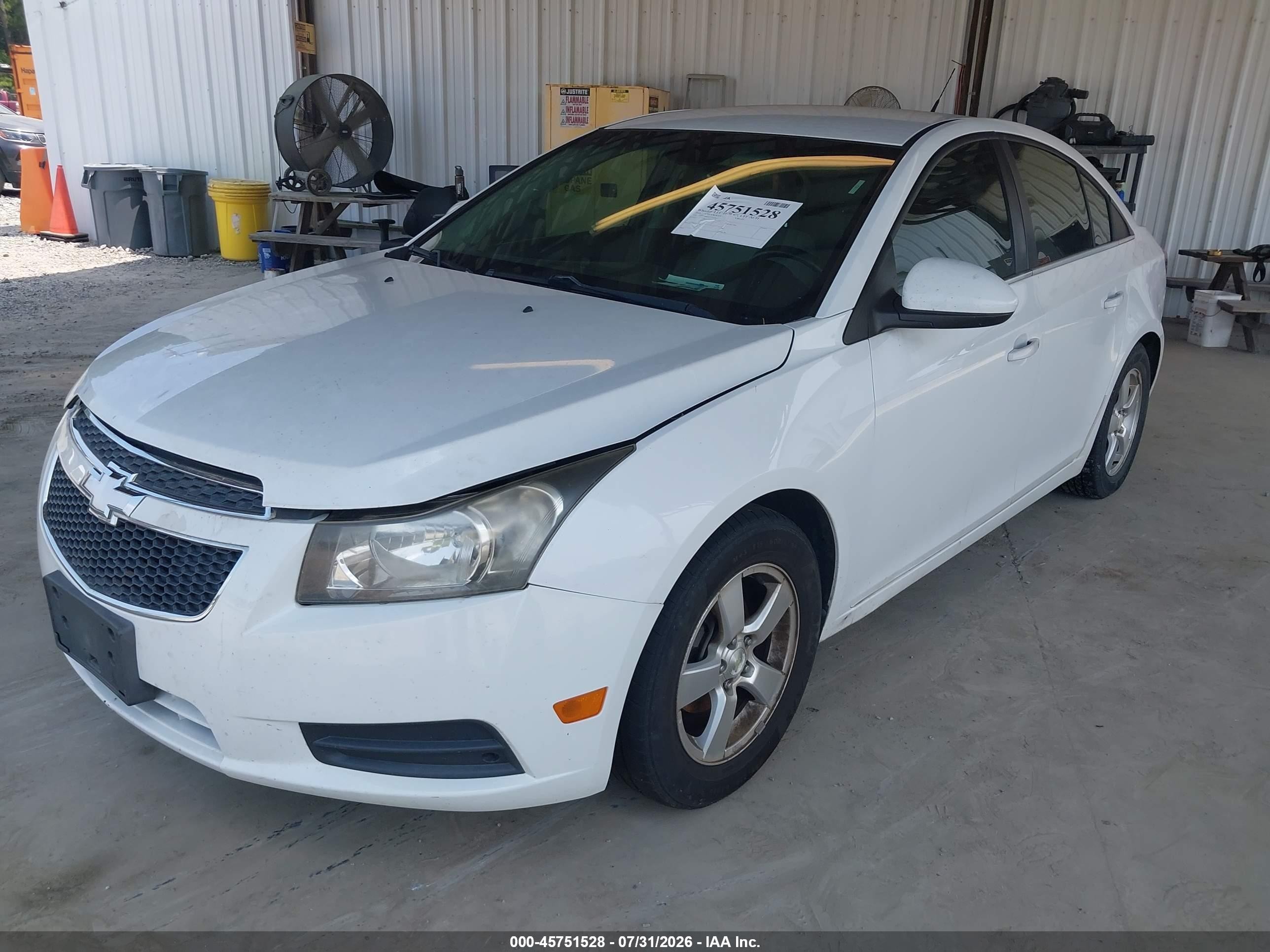 2014 Chevrolet Cruze 1lt Auto White vin: 1G1PC5SB5E7131434