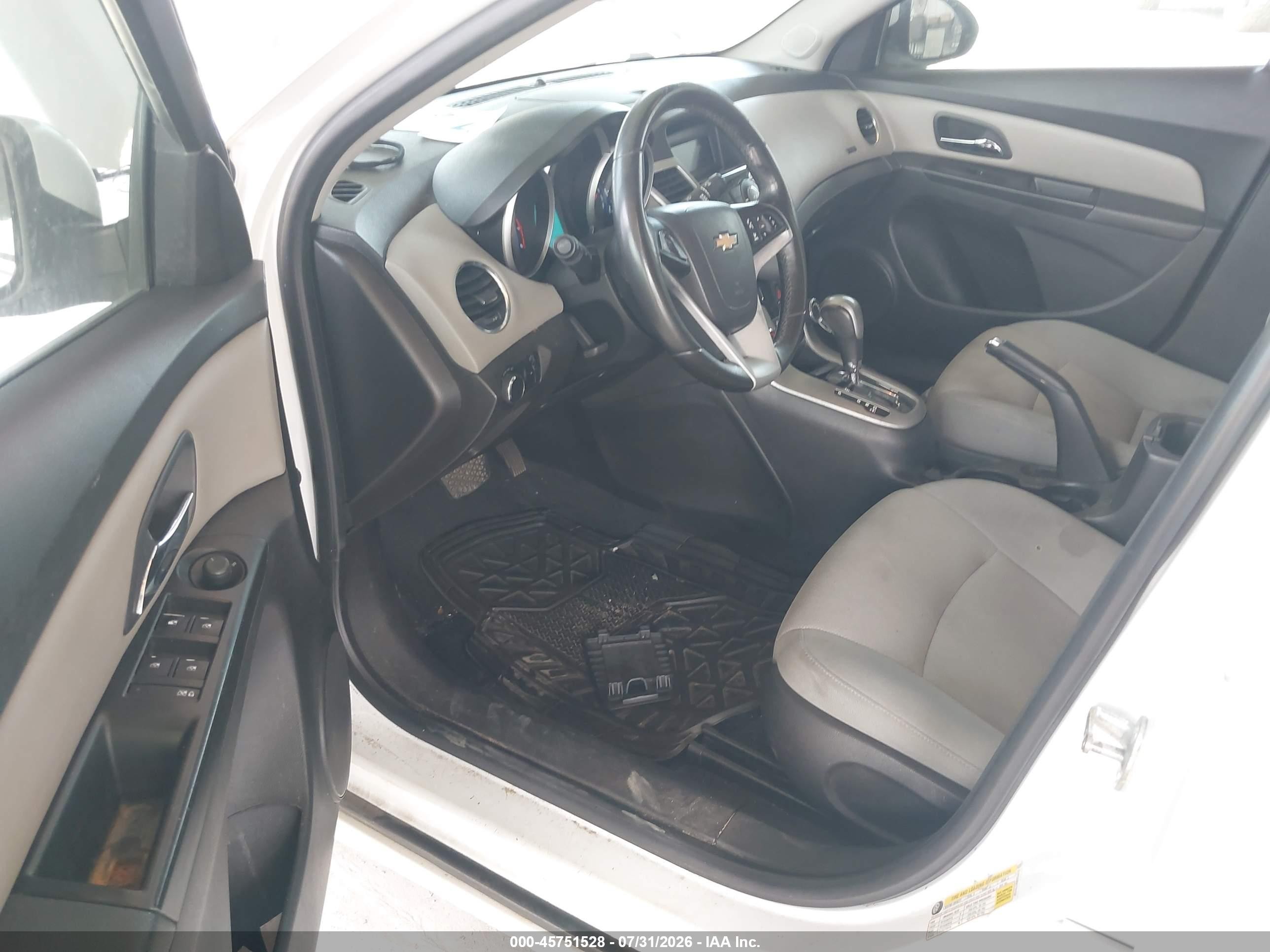 2014 Chevrolet Cruze 1lt Auto White vin: 1G1PC5SB5E7131434