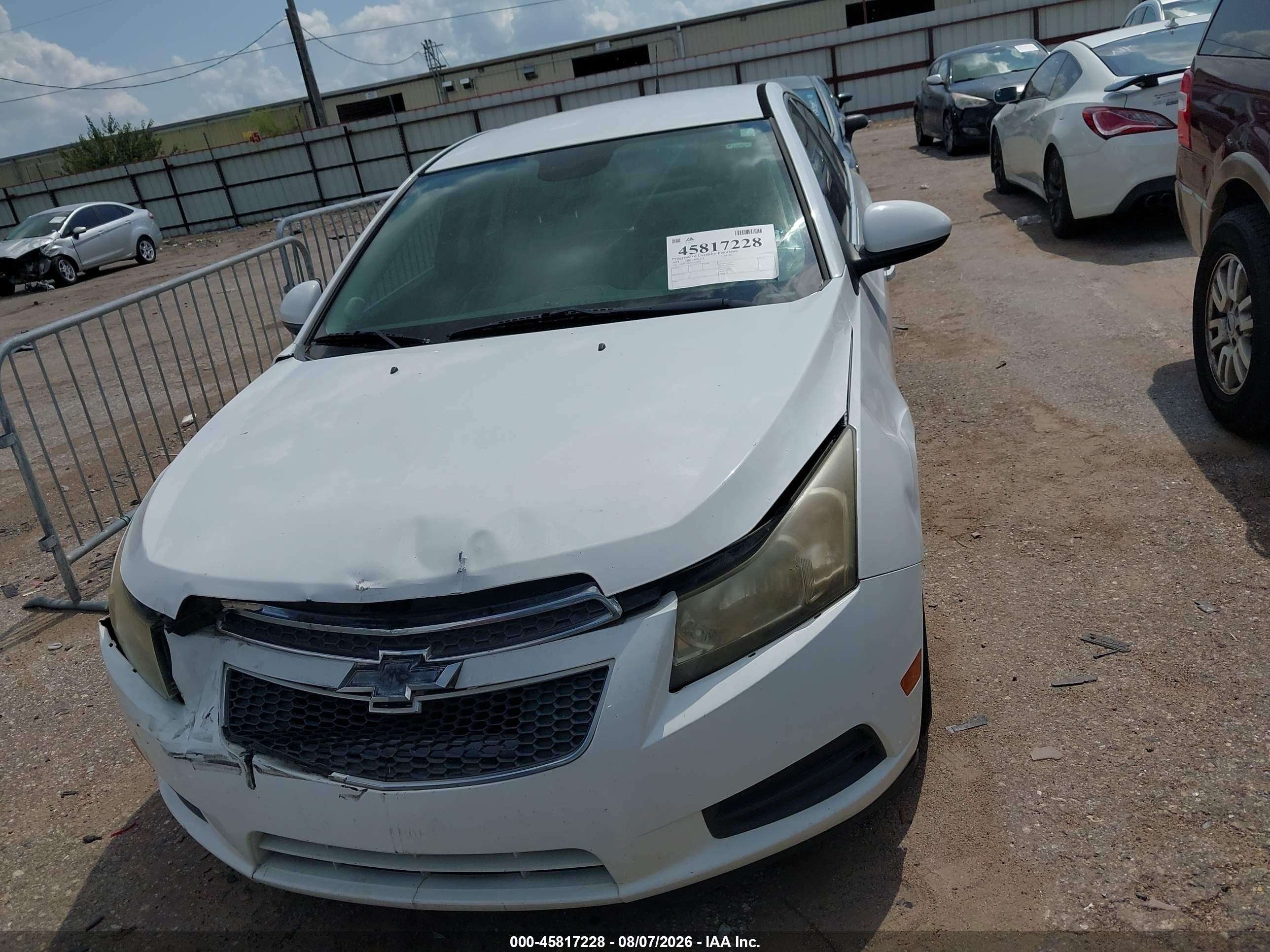 2014 Chevrolet Cruze 1lt Auto White vin: 1G1PC5SB5E7159864