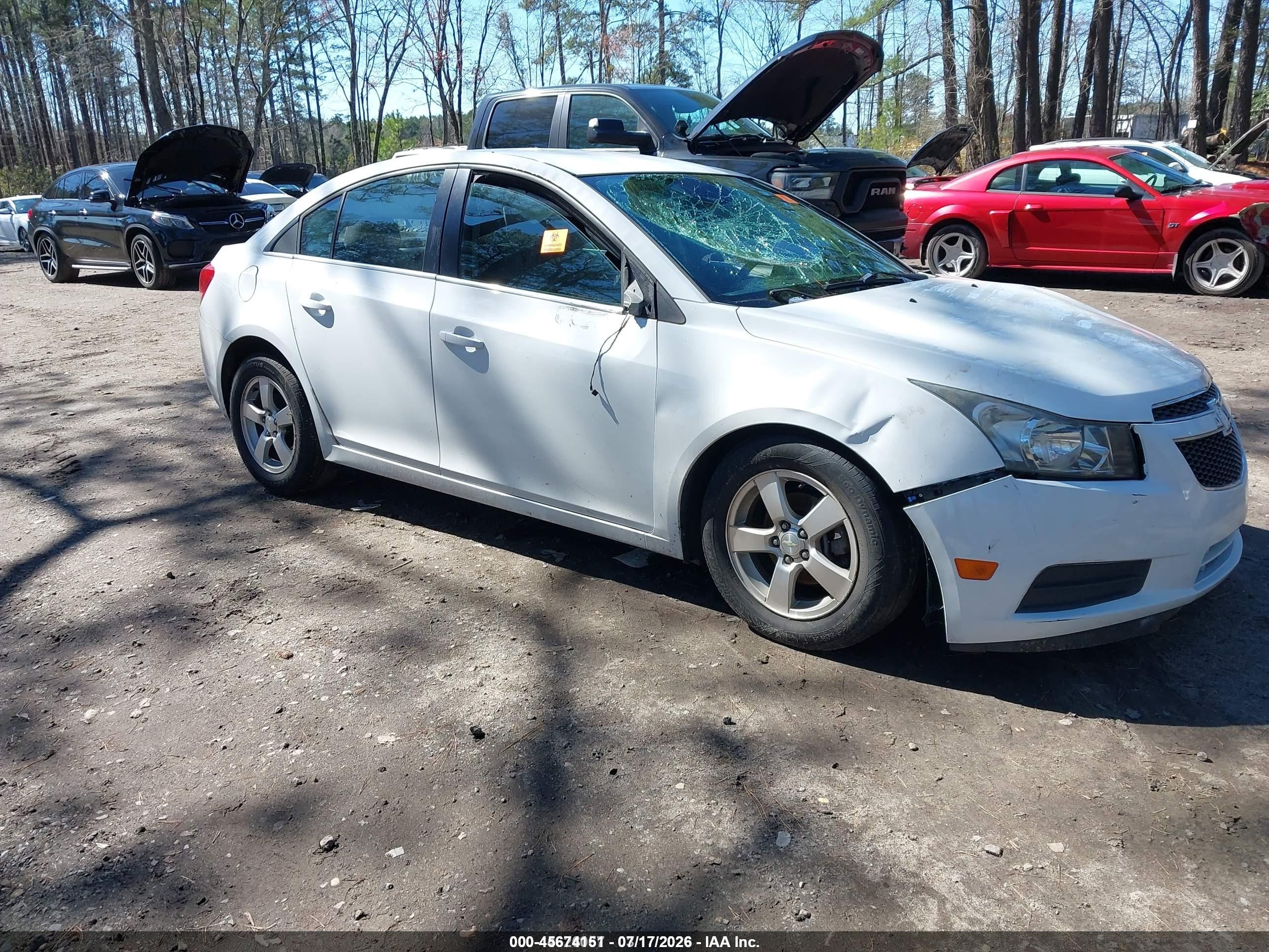 2014 Chevrolet Cruze 1lt Auto White vin: 1G1PC5SB5E7176289