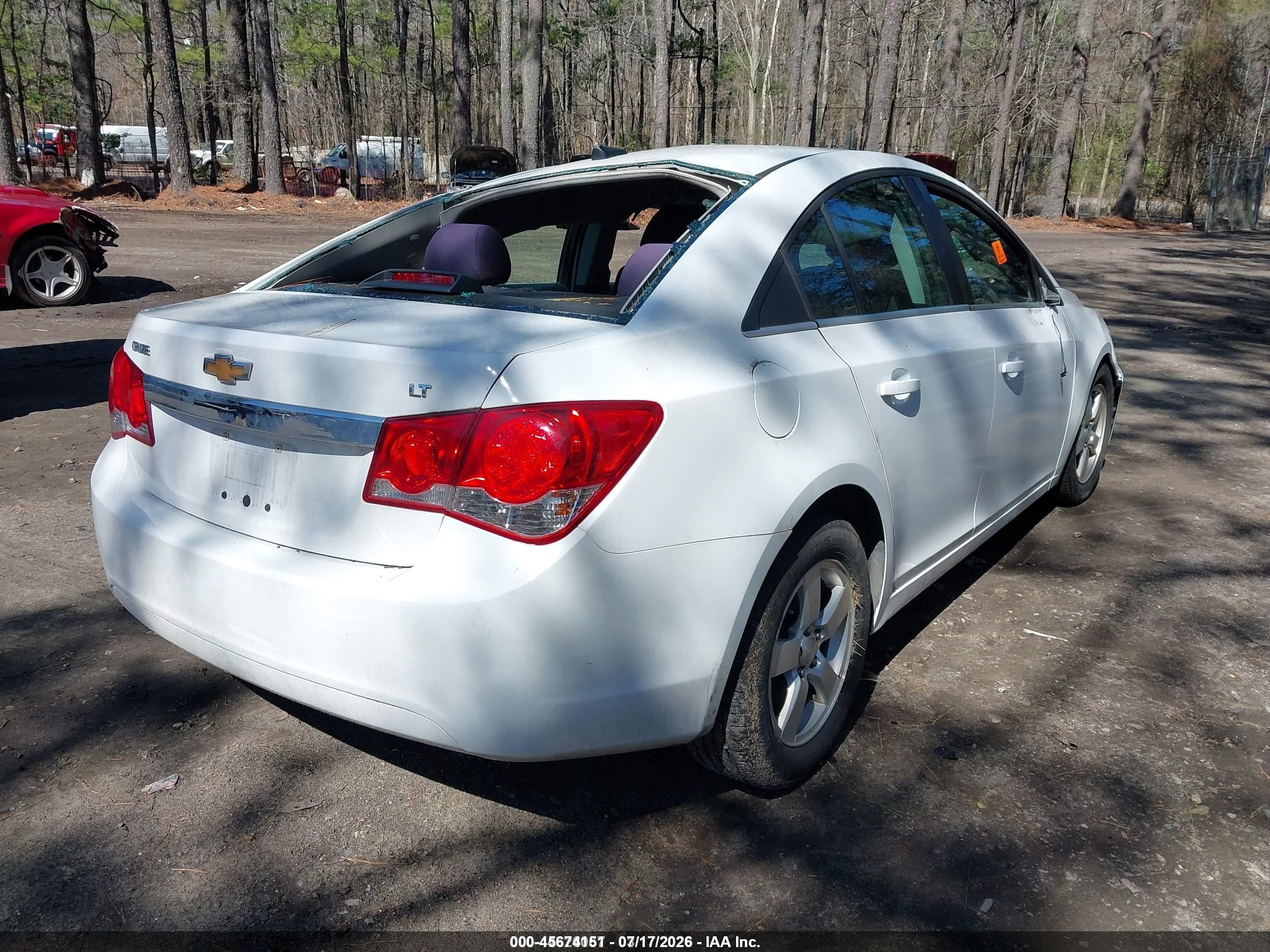 2014 Chevrolet Cruze 1lt Auto White vin: 1G1PC5SB5E7176289