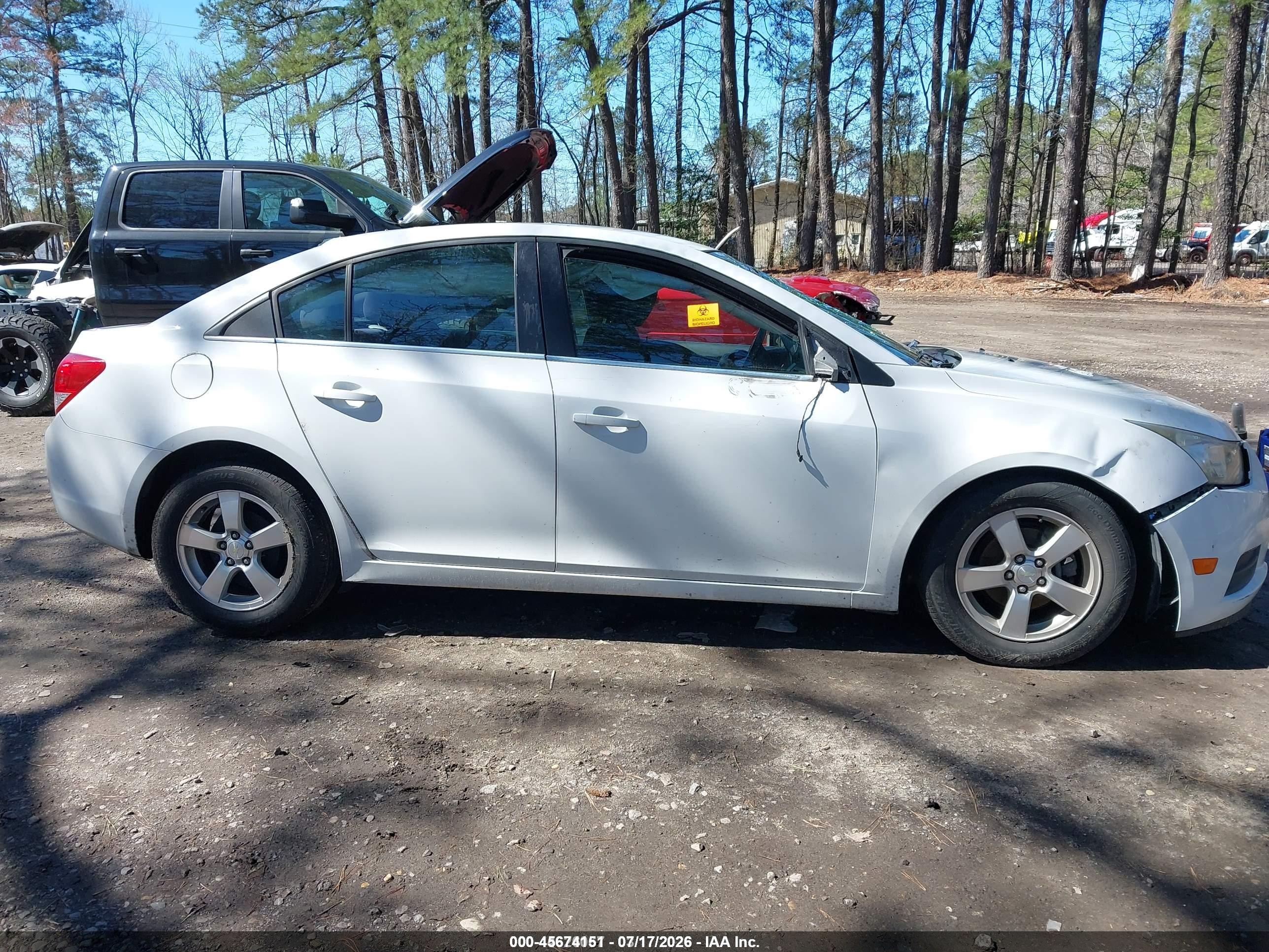 2014 Chevrolet Cruze 1lt Auto White vin: 1G1PC5SB5E7176289