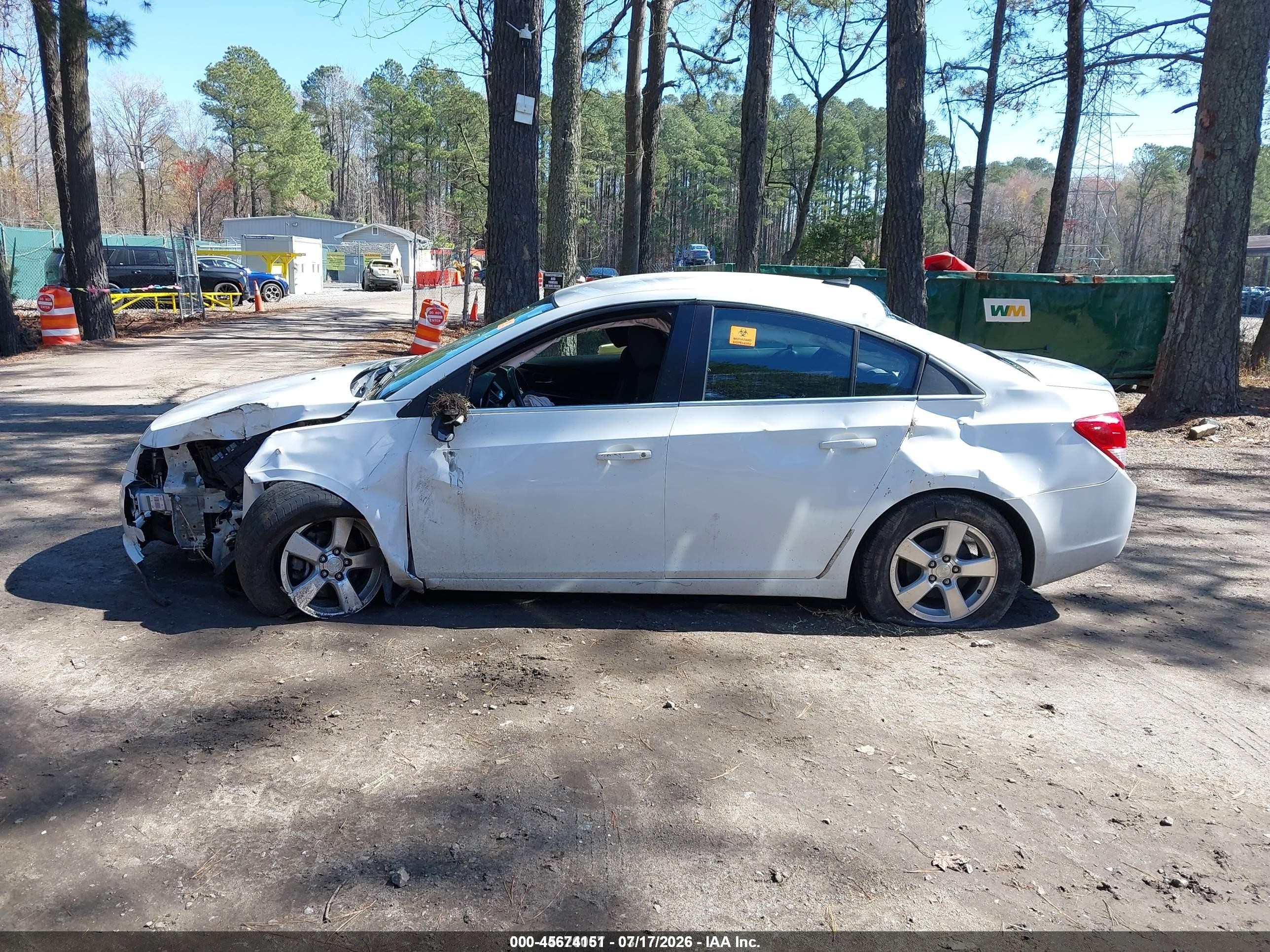 2014 Chevrolet Cruze 1lt Auto White vin: 1G1PC5SB5E7176289