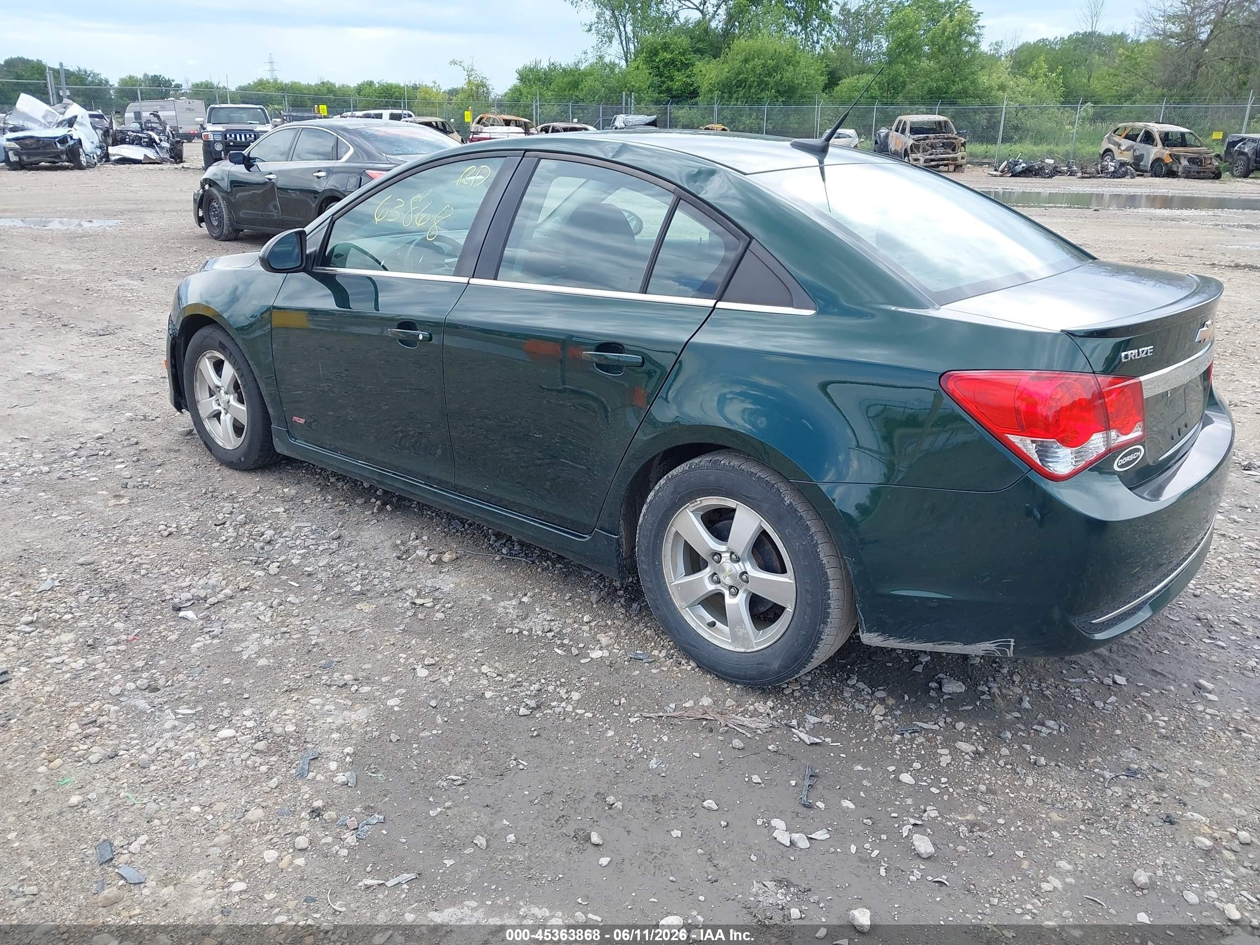 2014 Chevrolet Cruze 1lt Auto Зеленый vin: 1G1PC5SB5E7195943