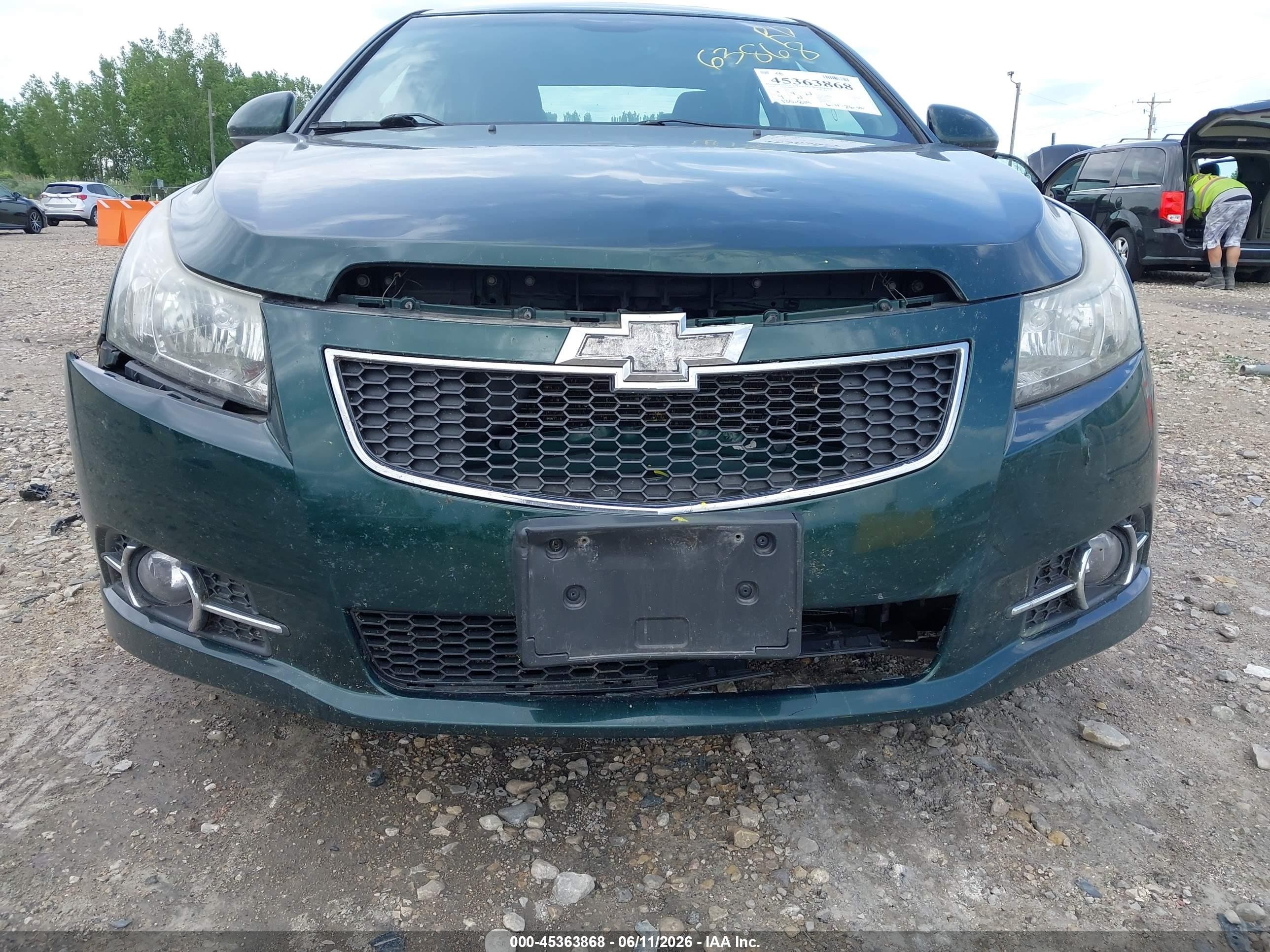 2014 Chevrolet Cruze 1lt Auto Зеленый vin: 1G1PC5SB5E7195943