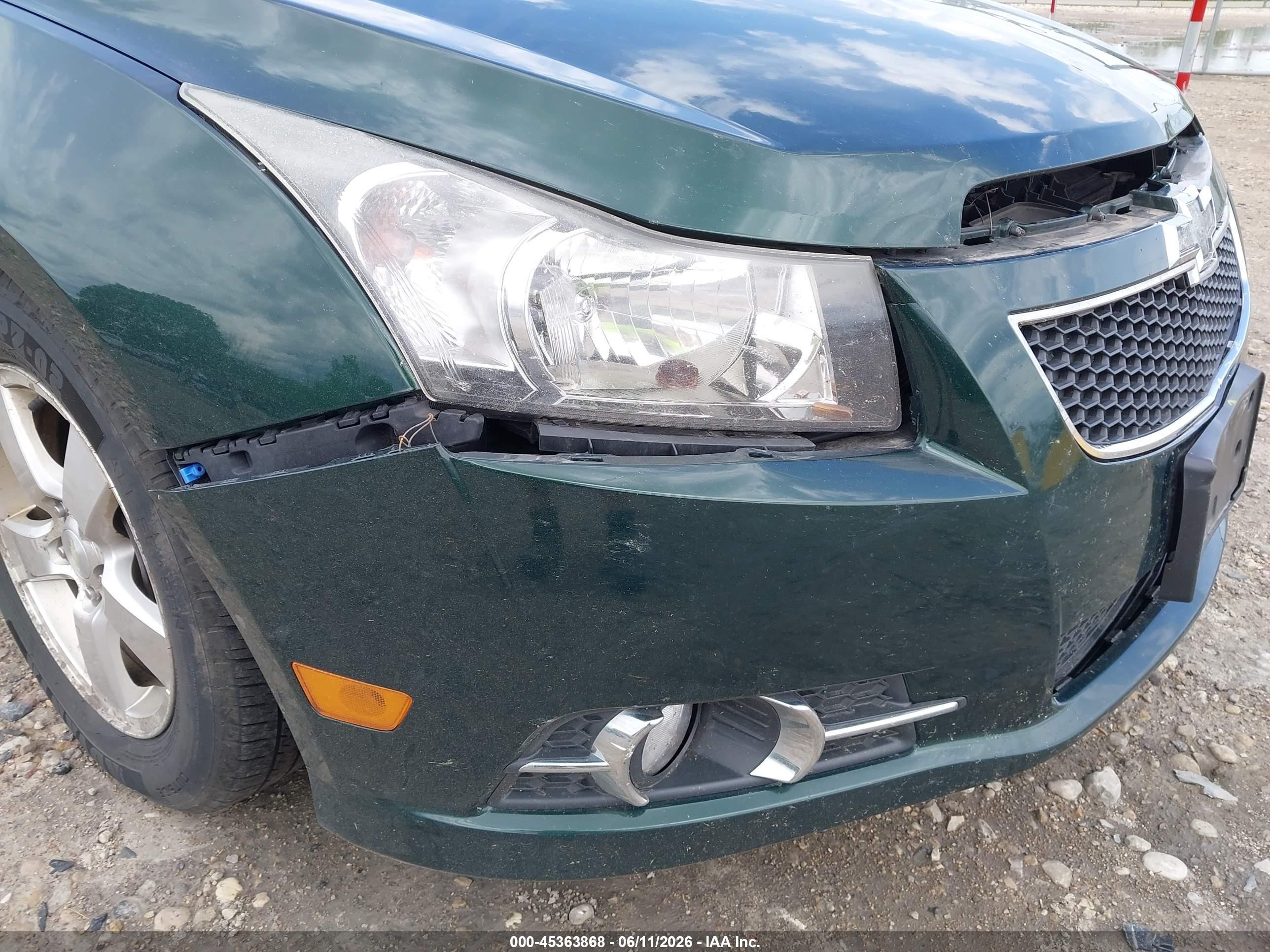 2014 Chevrolet Cruze 1lt Auto Зеленый vin: 1G1PC5SB5E7195943