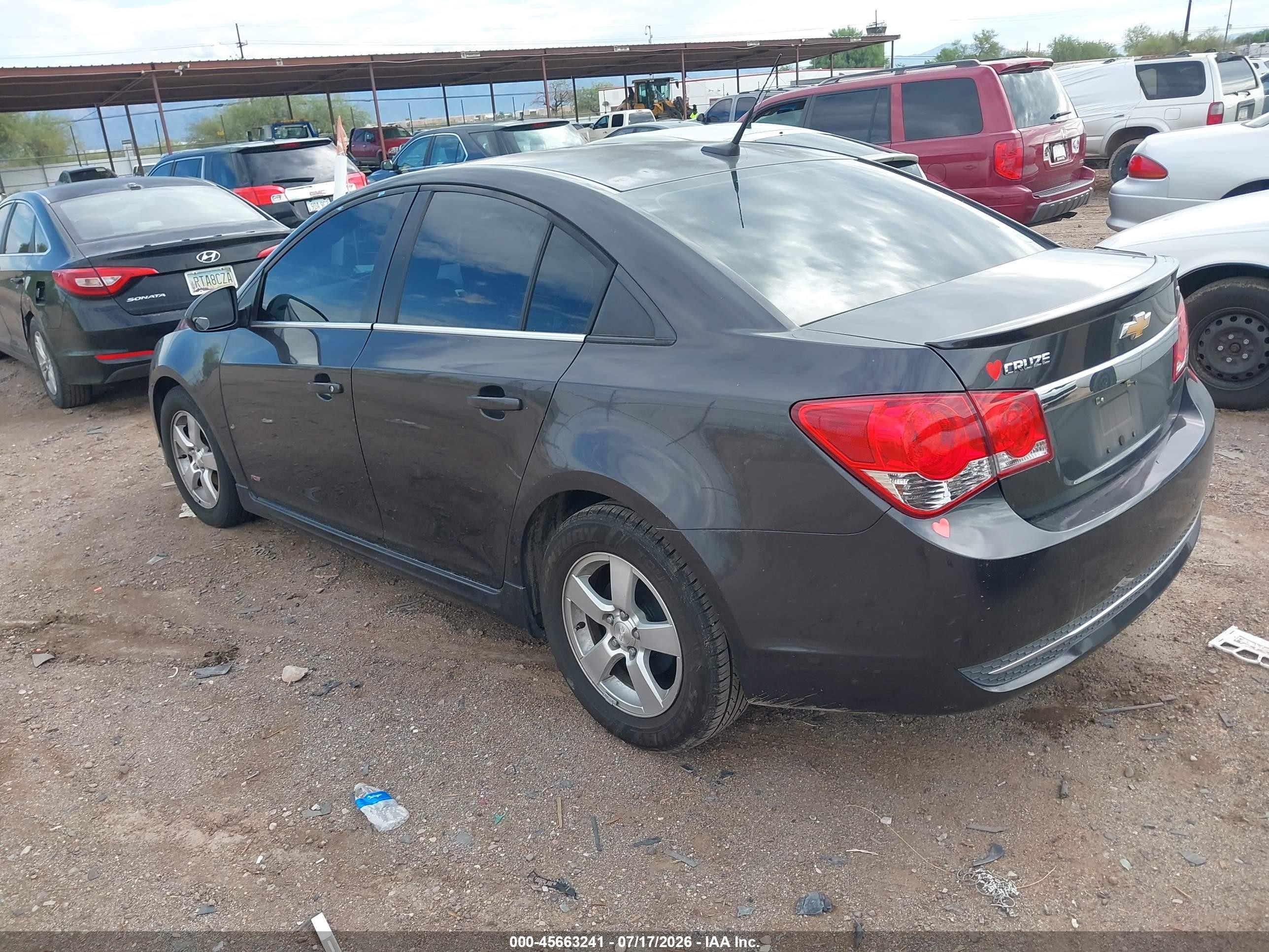 2014 Chevrolet Cruze 1lt Auto Gray vin: 1G1PC5SB5E7253176