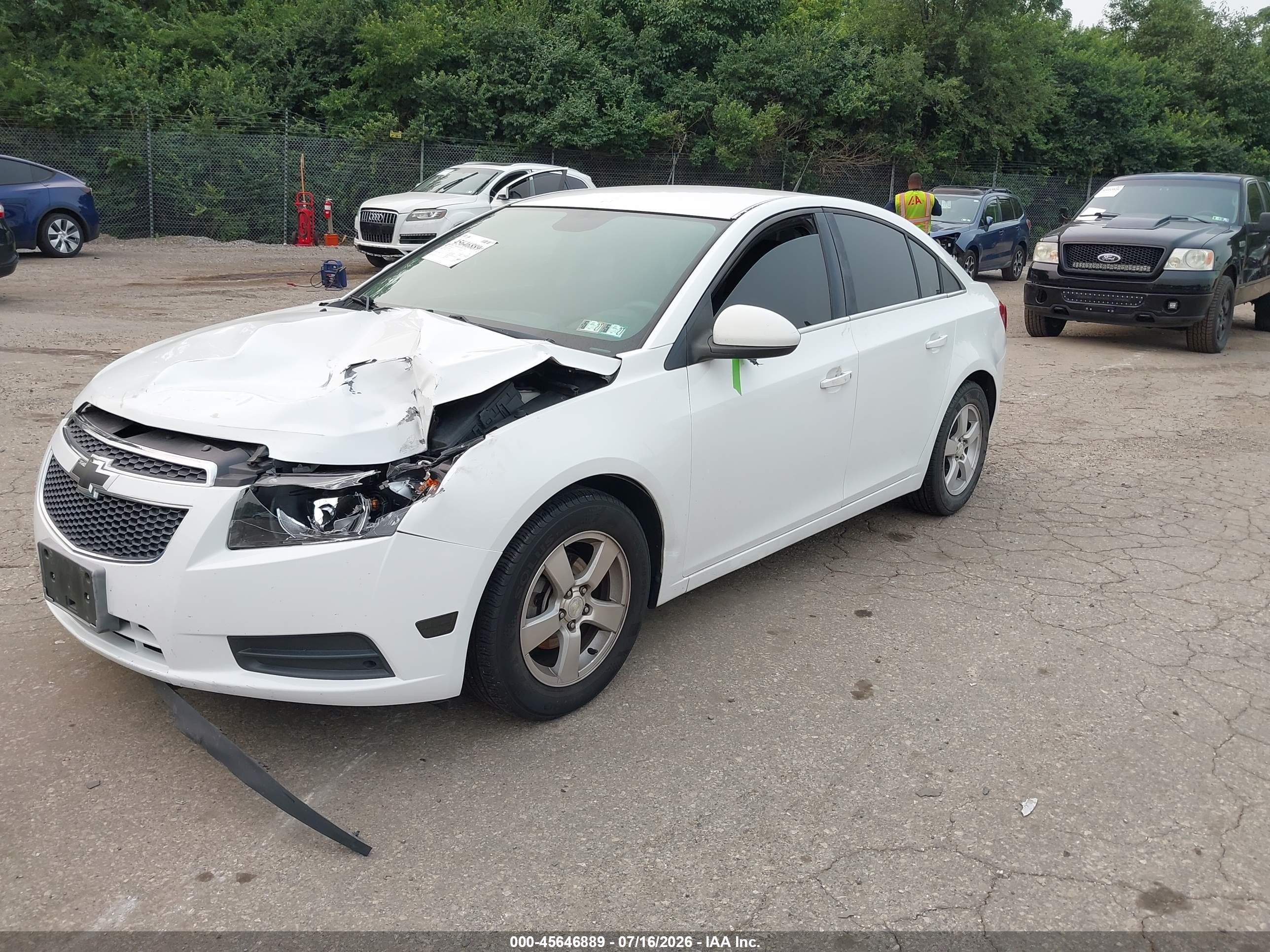 2014 Chevrolet Cruze 1lt Auto White vin: 1G1PC5SB5E7268339