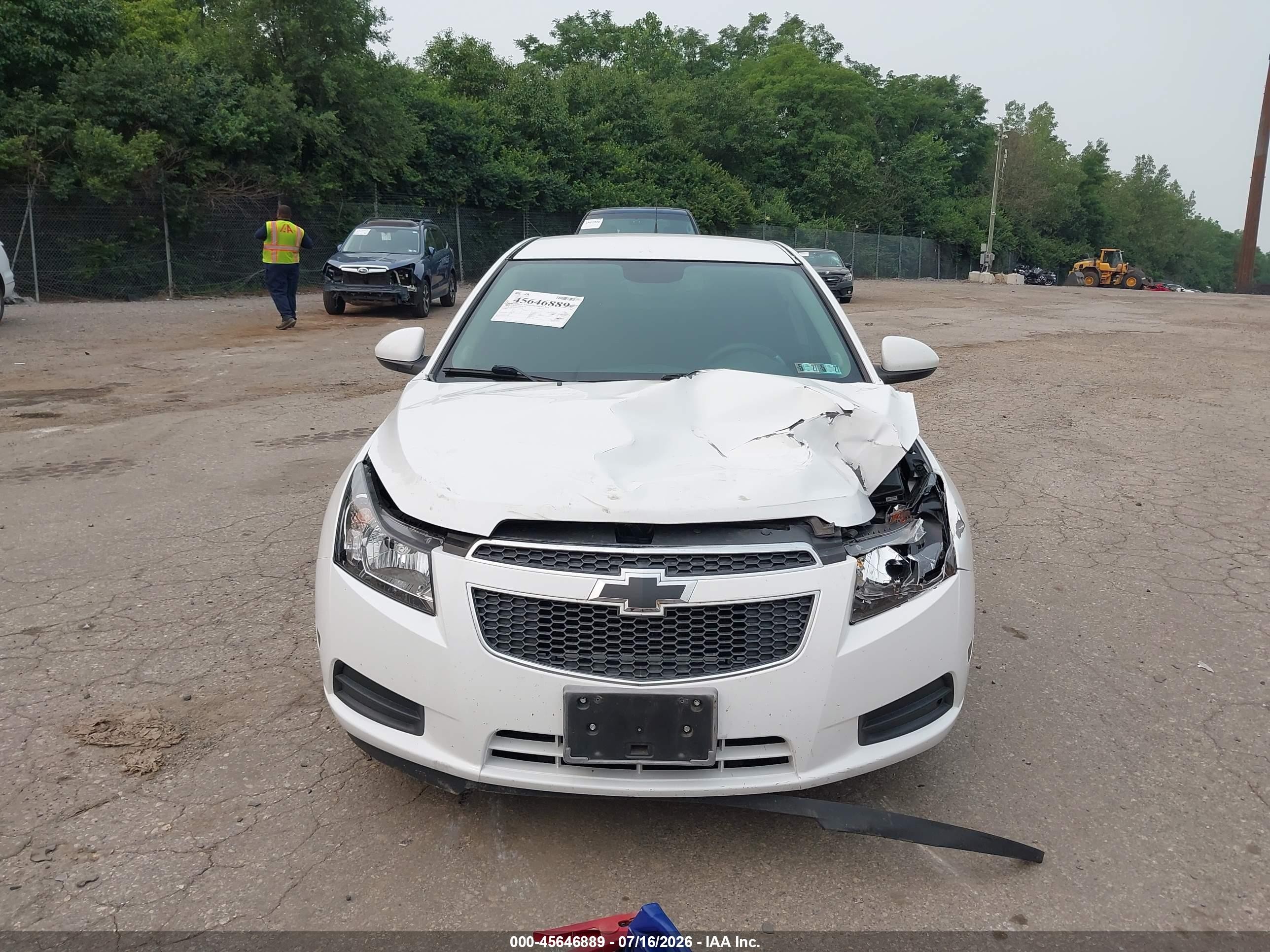 2014 Chevrolet Cruze 1lt Auto White vin: 1G1PC5SB5E7268339