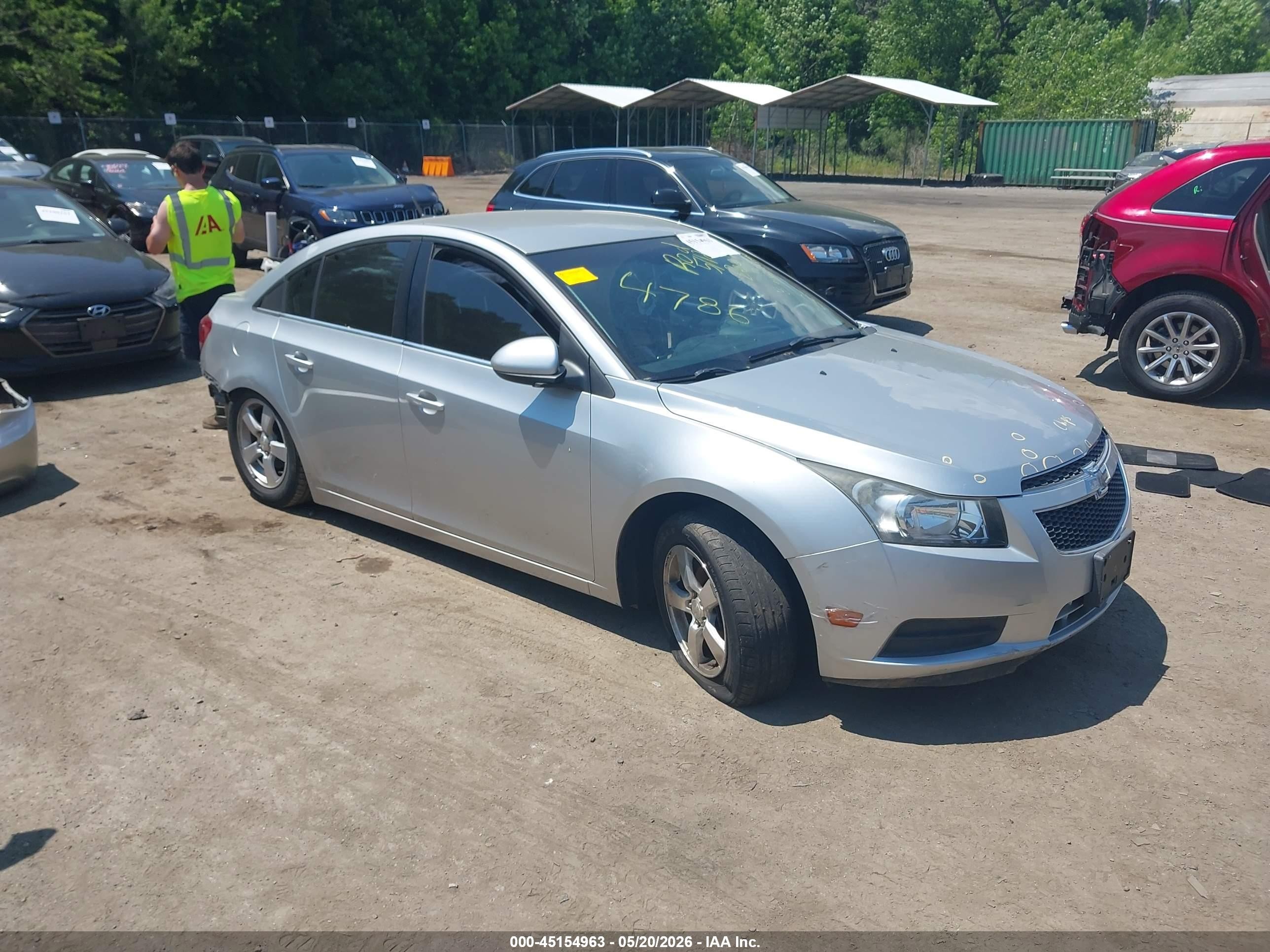 2014 Chevrolet Cruze 1lt Auto Silver vin: 1G1PC5SB5E7344786