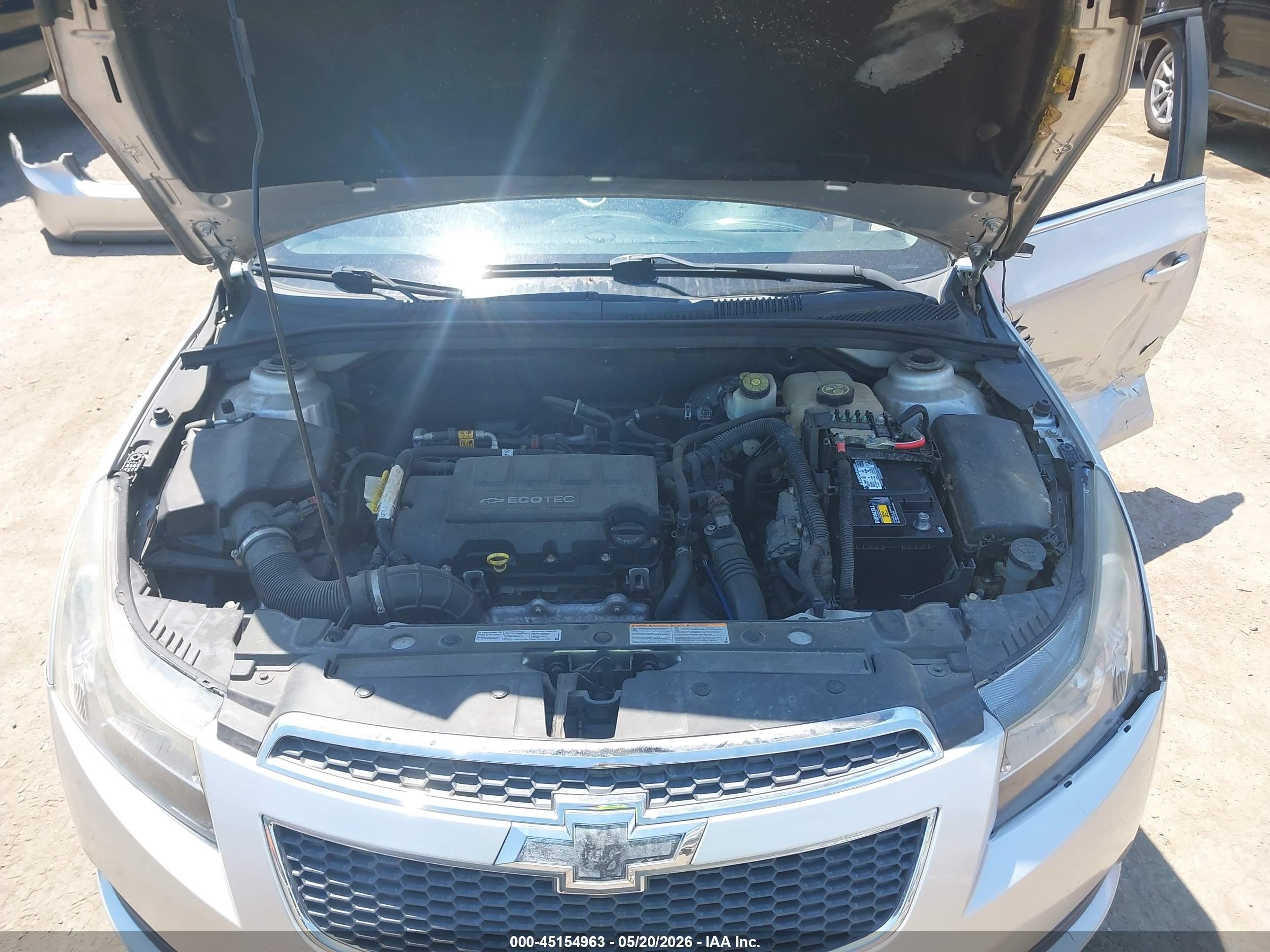 2014 Chevrolet Cruze 1lt Auto Silver vin: 1G1PC5SB5E7344786