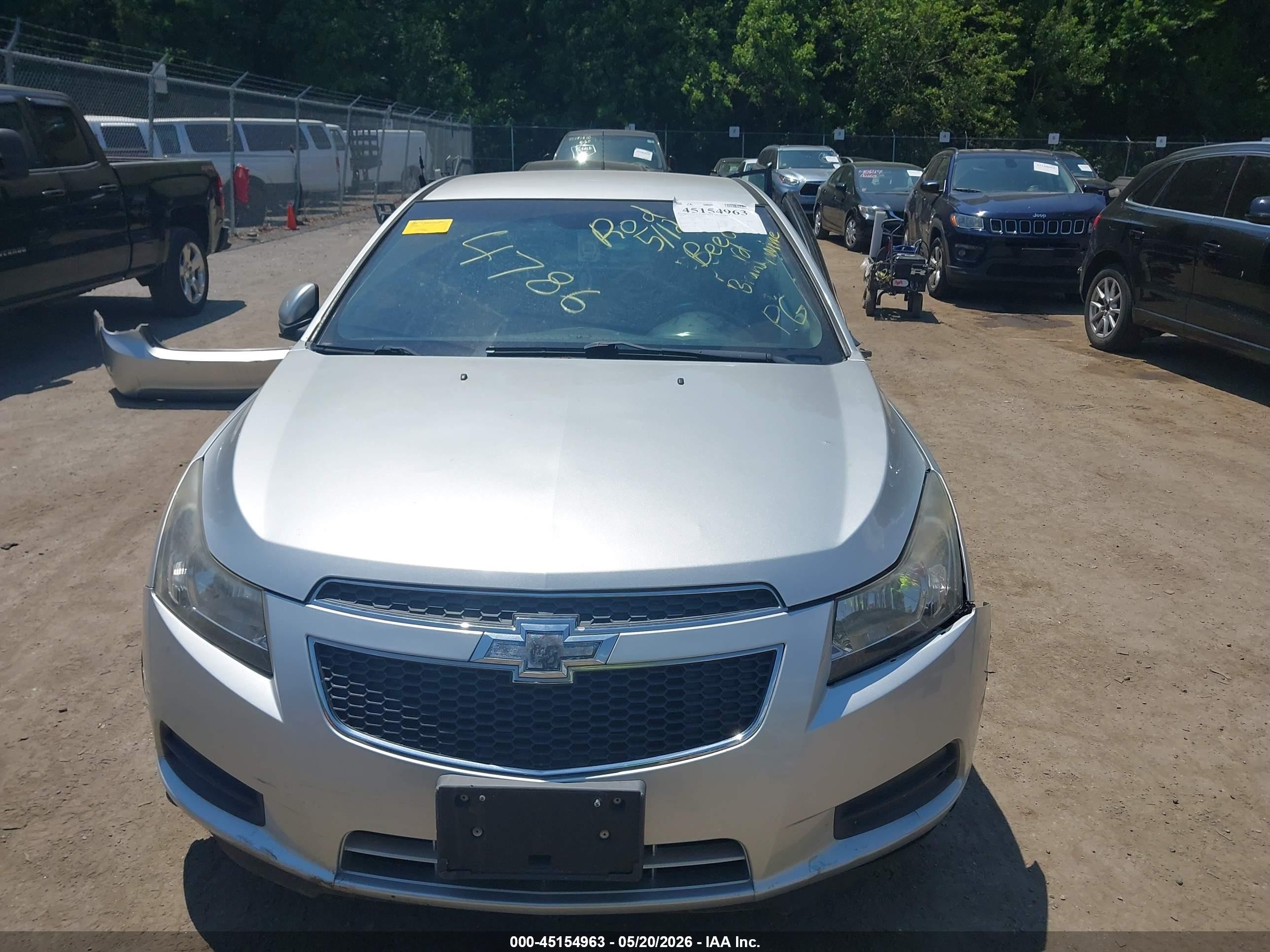 2014 Chevrolet Cruze 1lt Auto Silver vin: 1G1PC5SB5E7344786