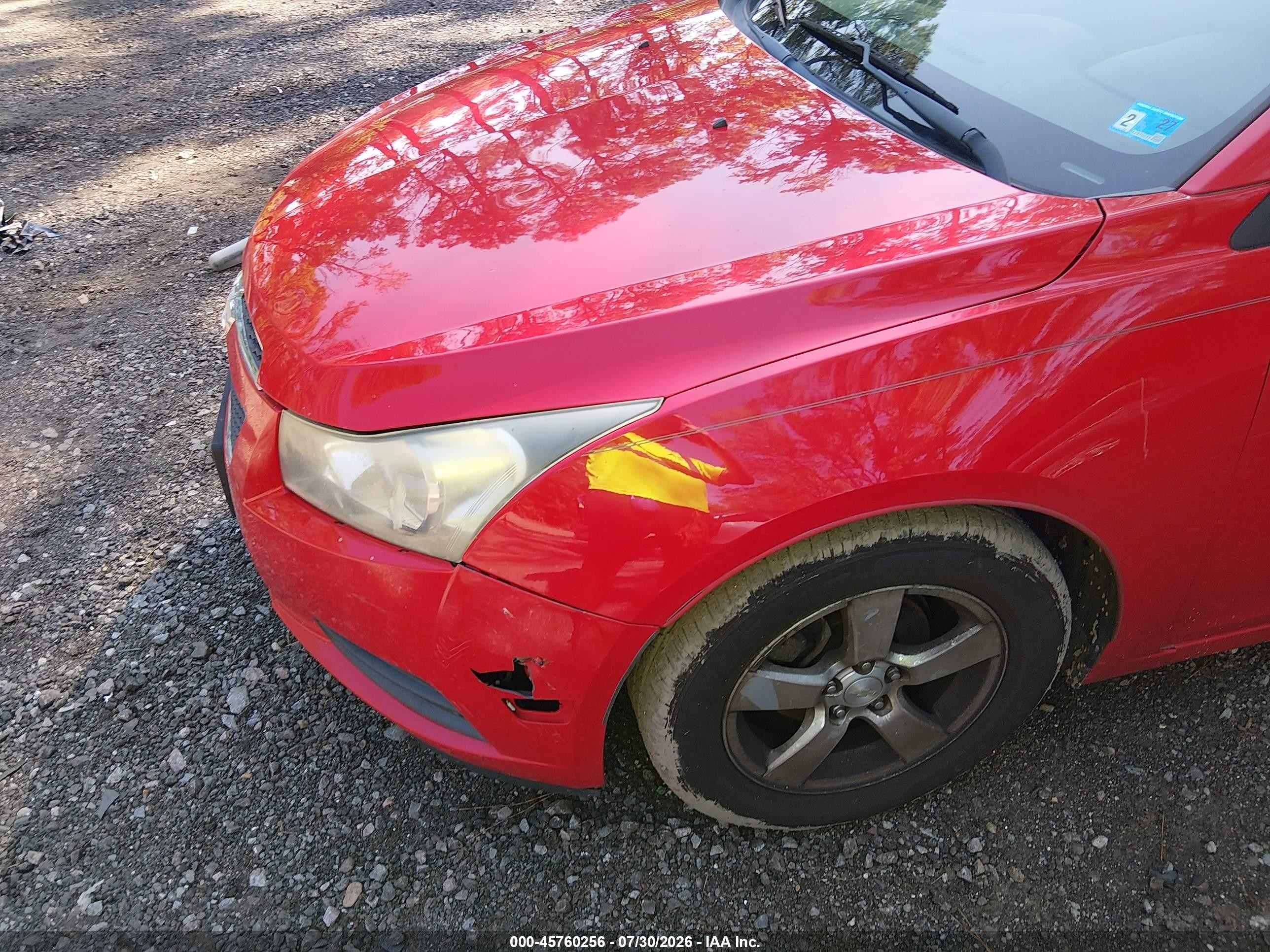 2014 Chevrolet Cruze 1lt Auto Red vin: 1G1PC5SB5E7367212