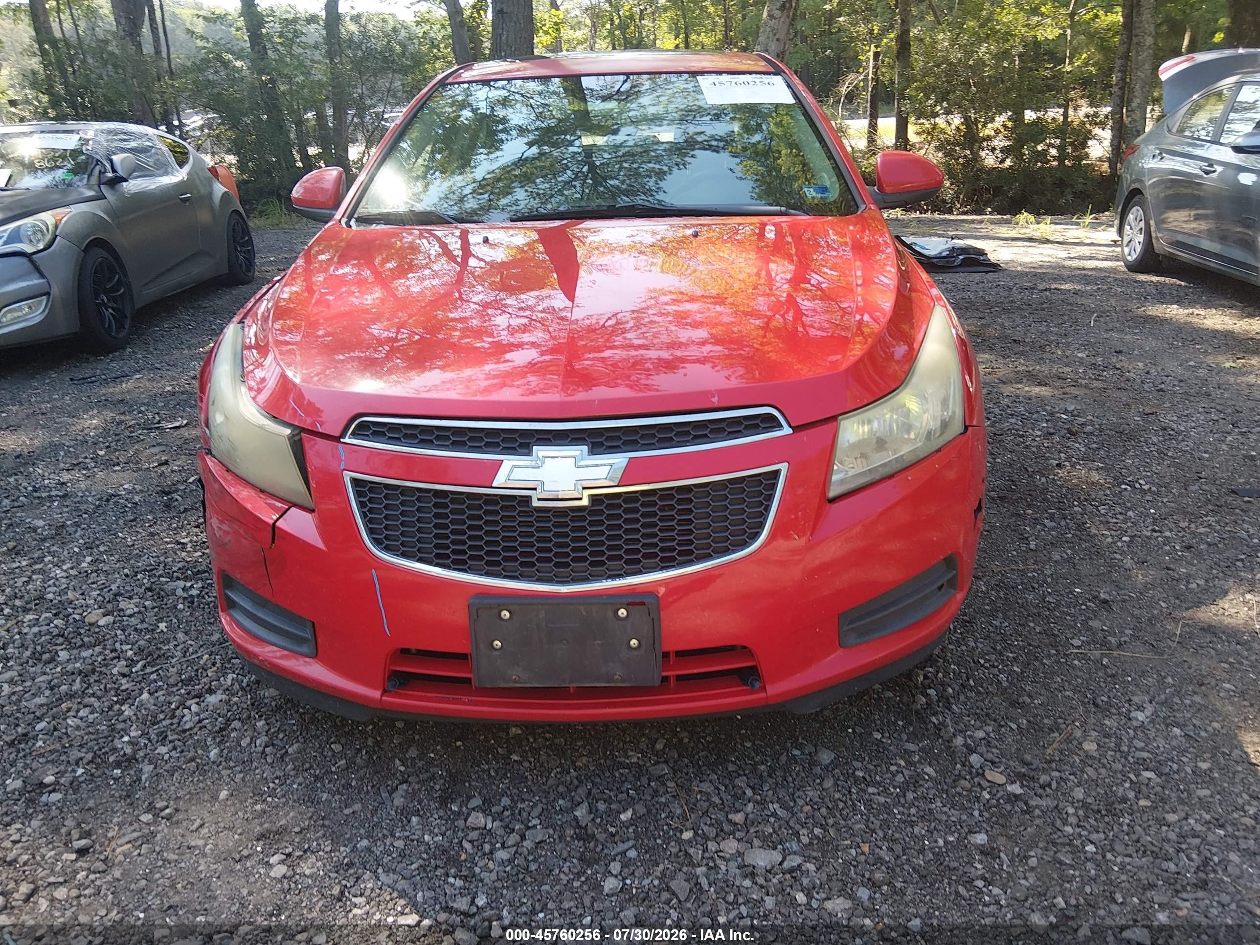 2014 Chevrolet Cruze 1lt Auto Red vin: 1G1PC5SB5E7367212