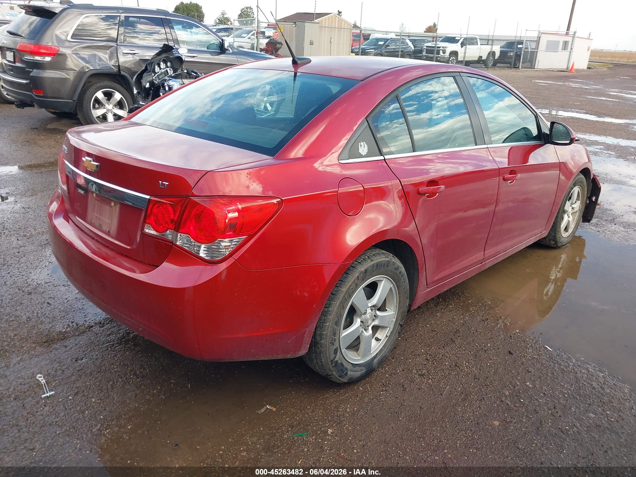 2014 Chevrolet Cruze 1lt Auto Red vin: 1G1PC5SB5E7399237