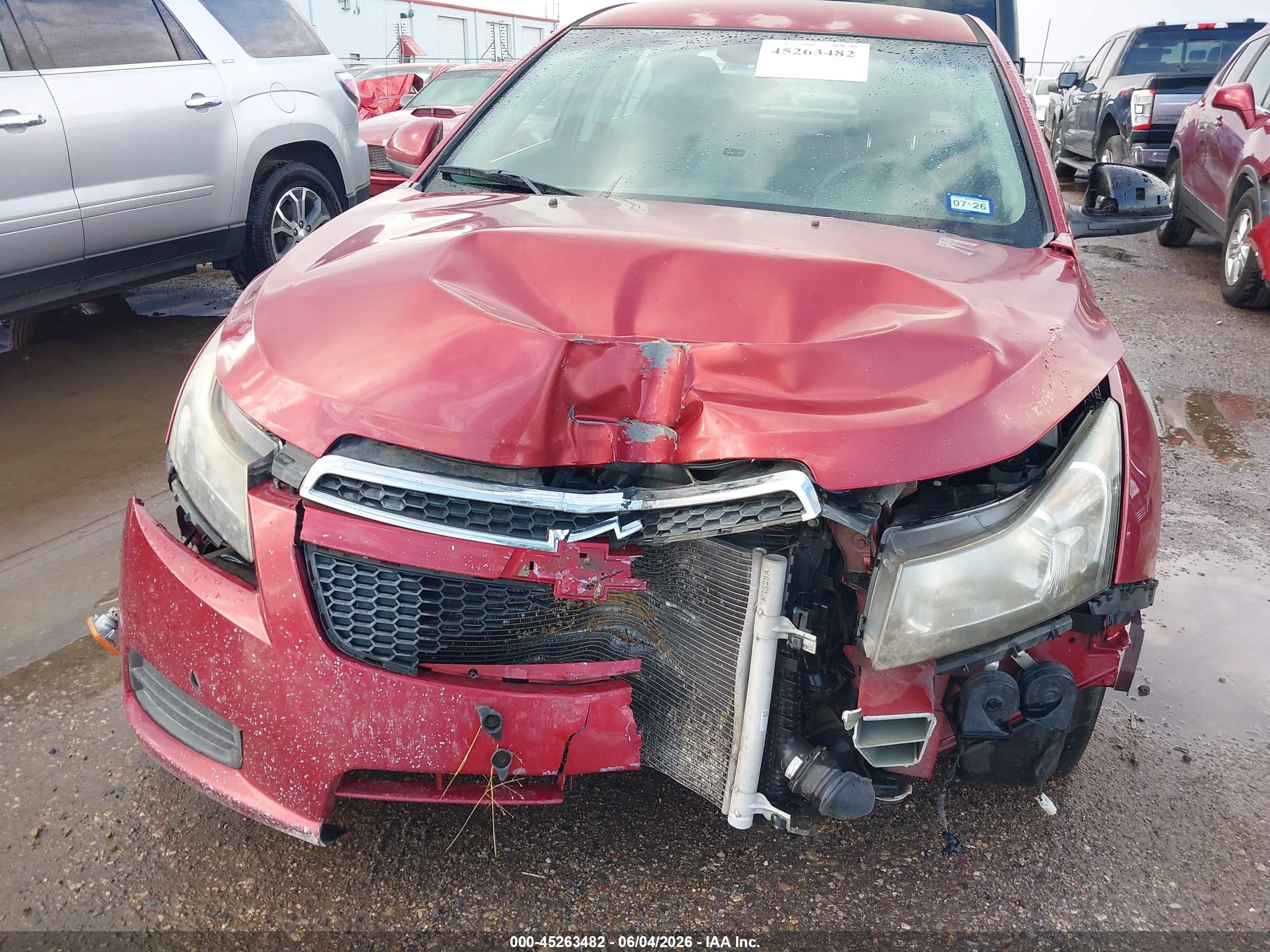 2014 Chevrolet Cruze 1lt Auto Red vin: 1G1PC5SB5E7399237