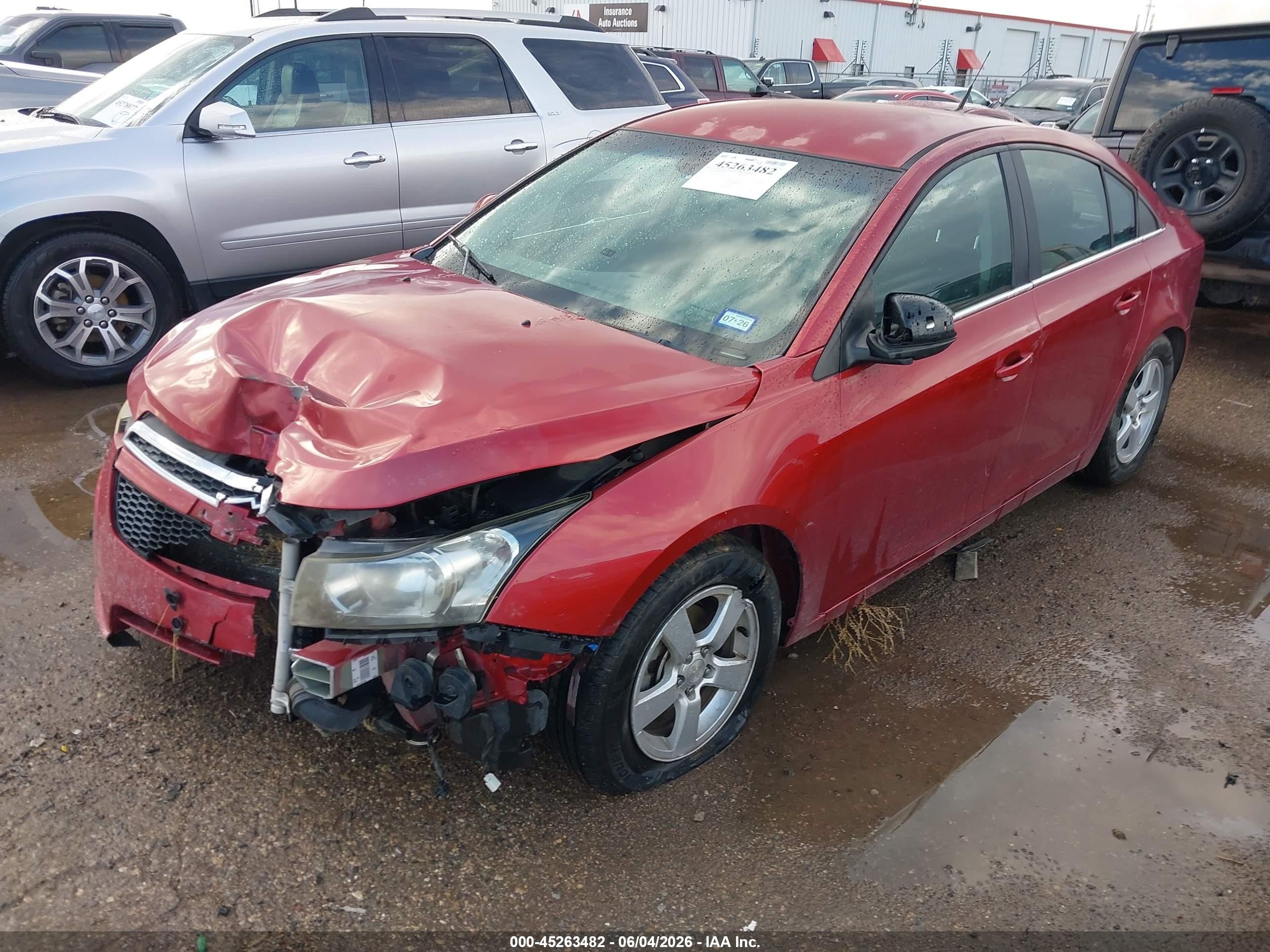 2014 Chevrolet Cruze 1lt Auto Red vin: 1G1PC5SB5E7399237
