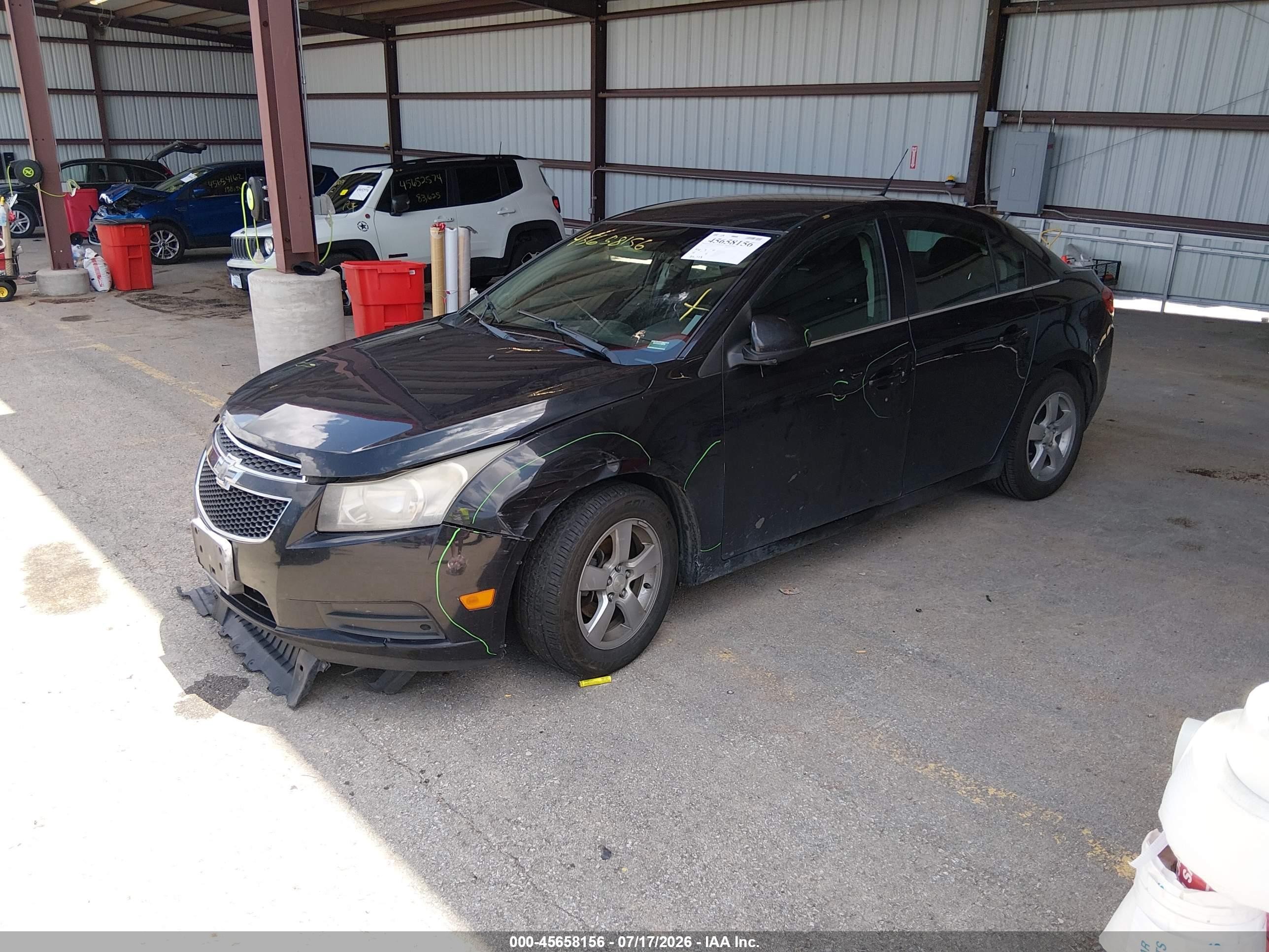 2014 Chevrolet Cruze 1lt Auto Black vin: 1G1PC5SB5E7411631