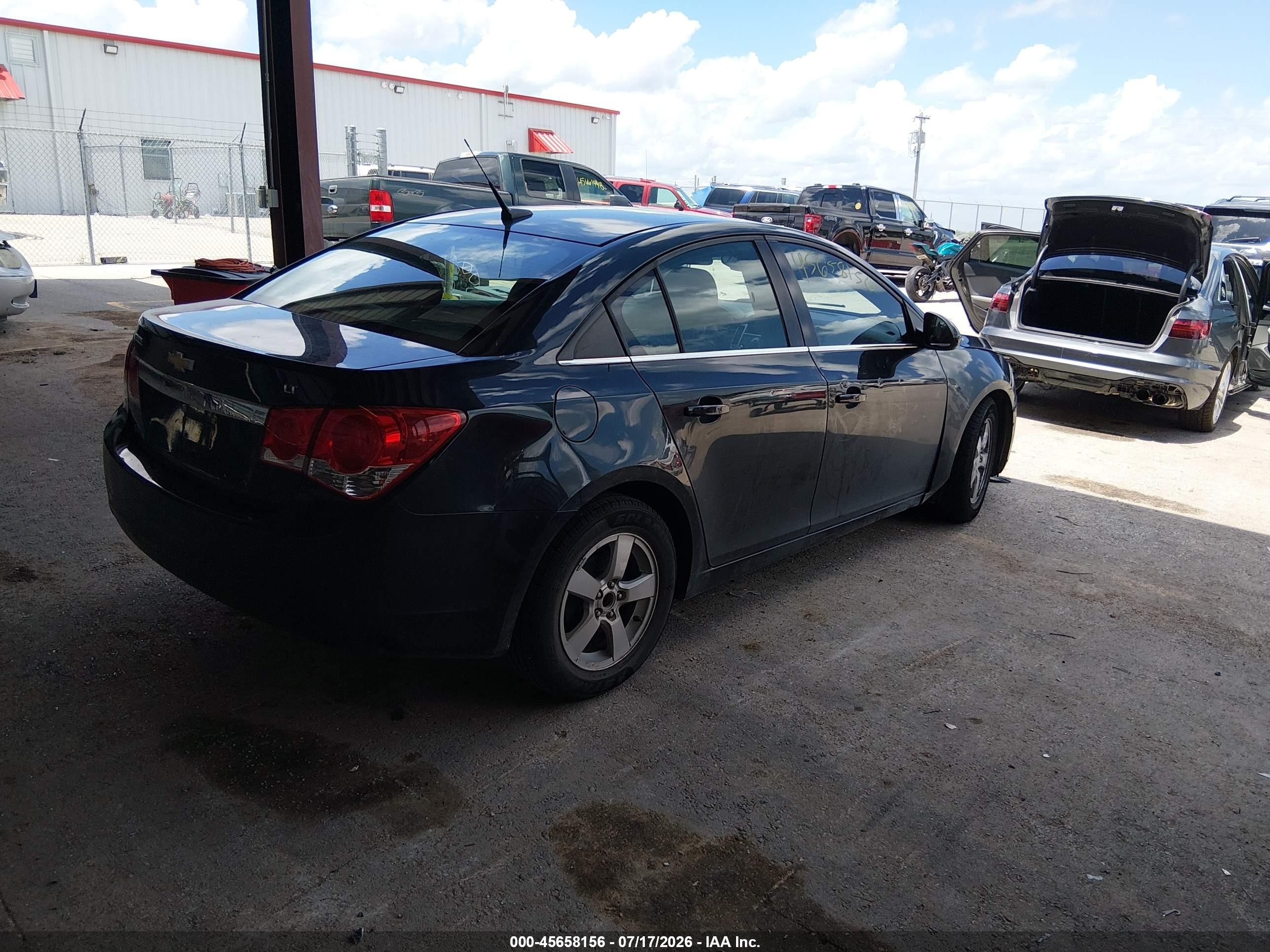 2014 Chevrolet Cruze 1lt Auto Black vin: 1G1PC5SB5E7411631