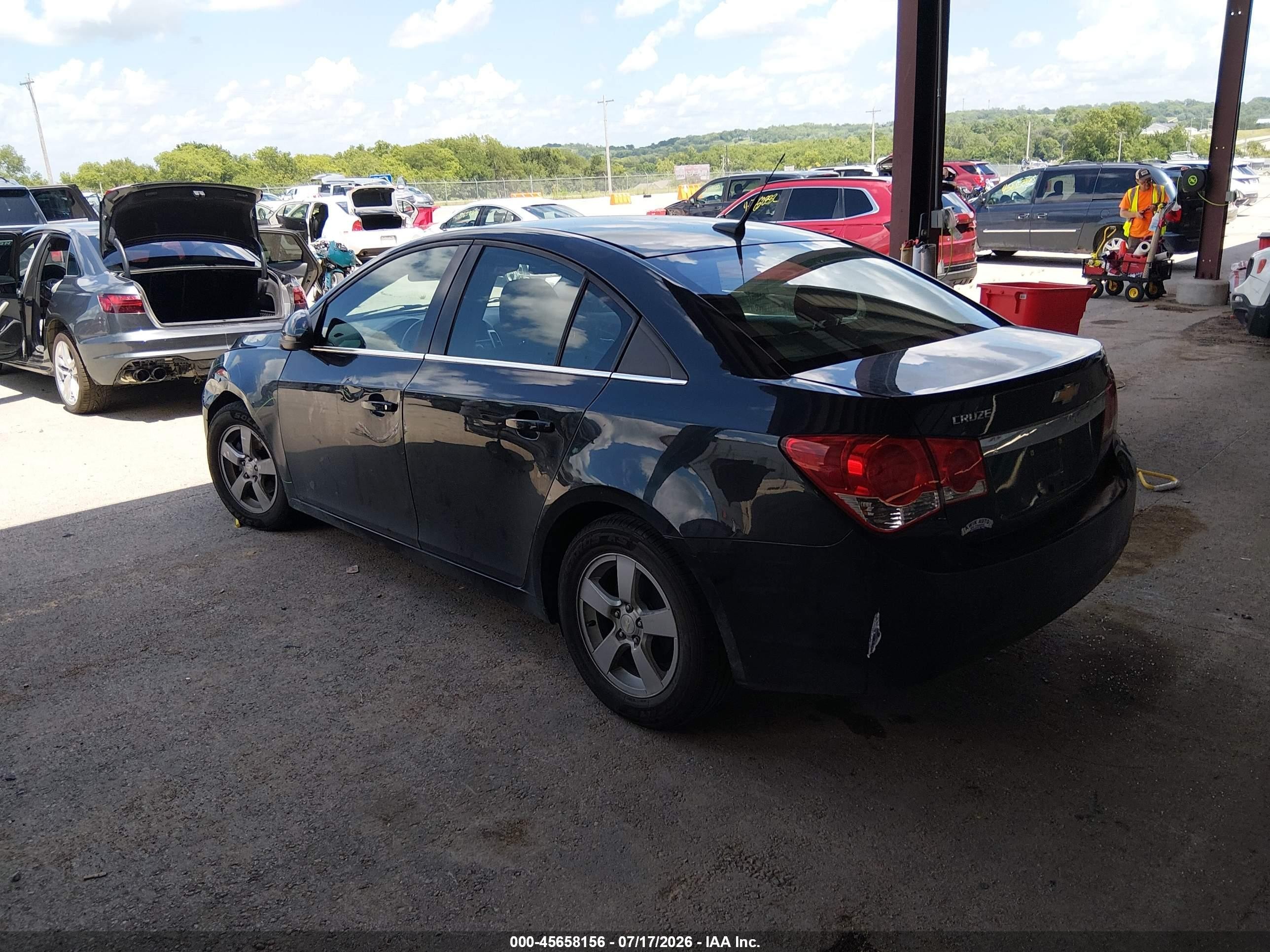 2014 Chevrolet Cruze 1lt Auto Black vin: 1G1PC5SB5E7411631
