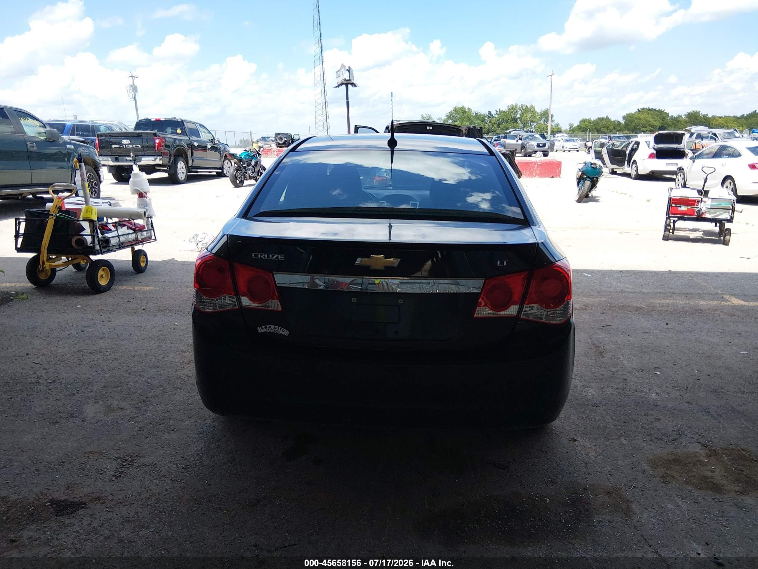 2014 Chevrolet Cruze 1lt Auto Black vin: 1G1PC5SB5E7411631