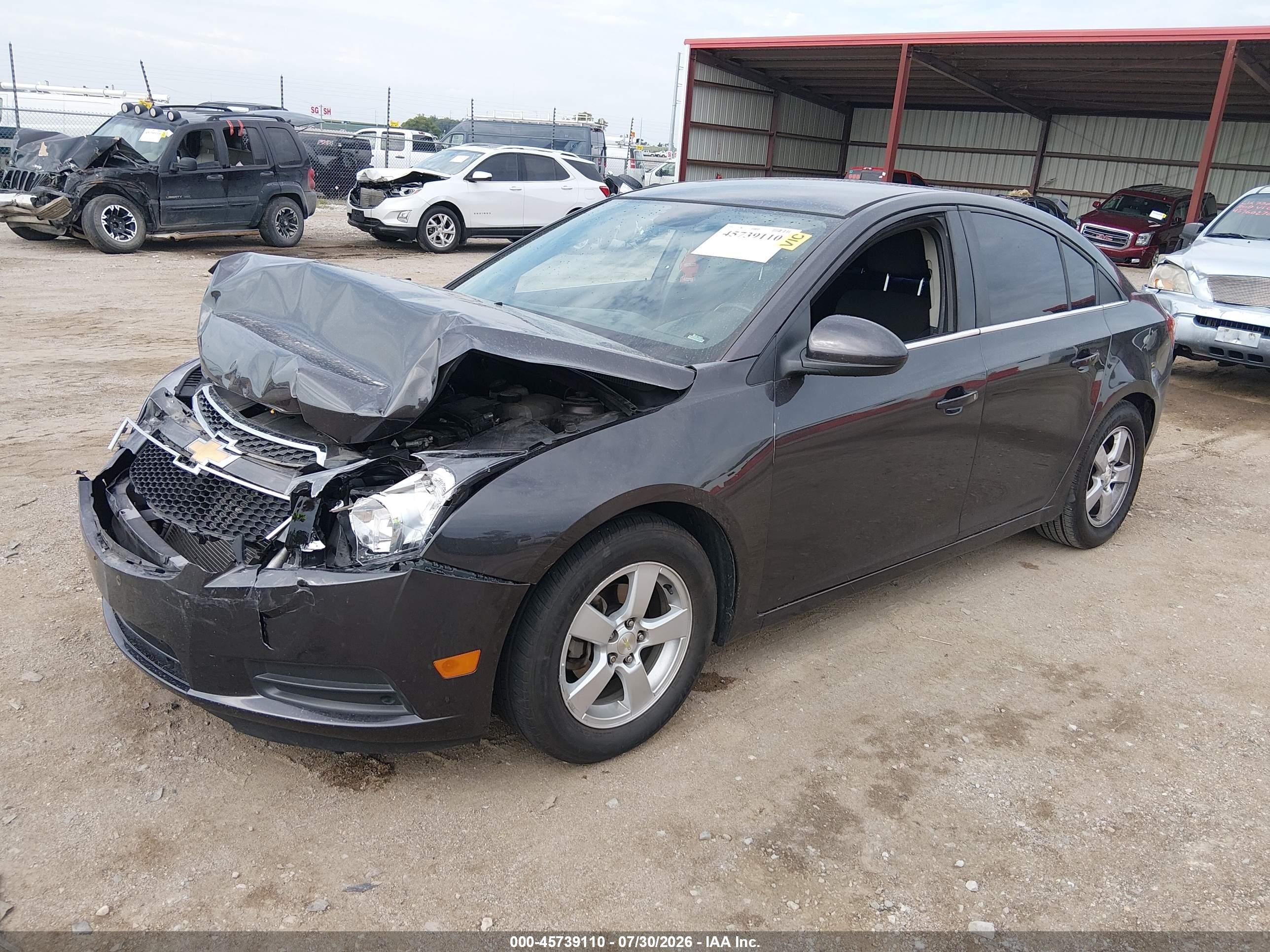 2014 Chevrolet Cruze 1lt Auto Black vin: 1G1PC5SB5E7430275