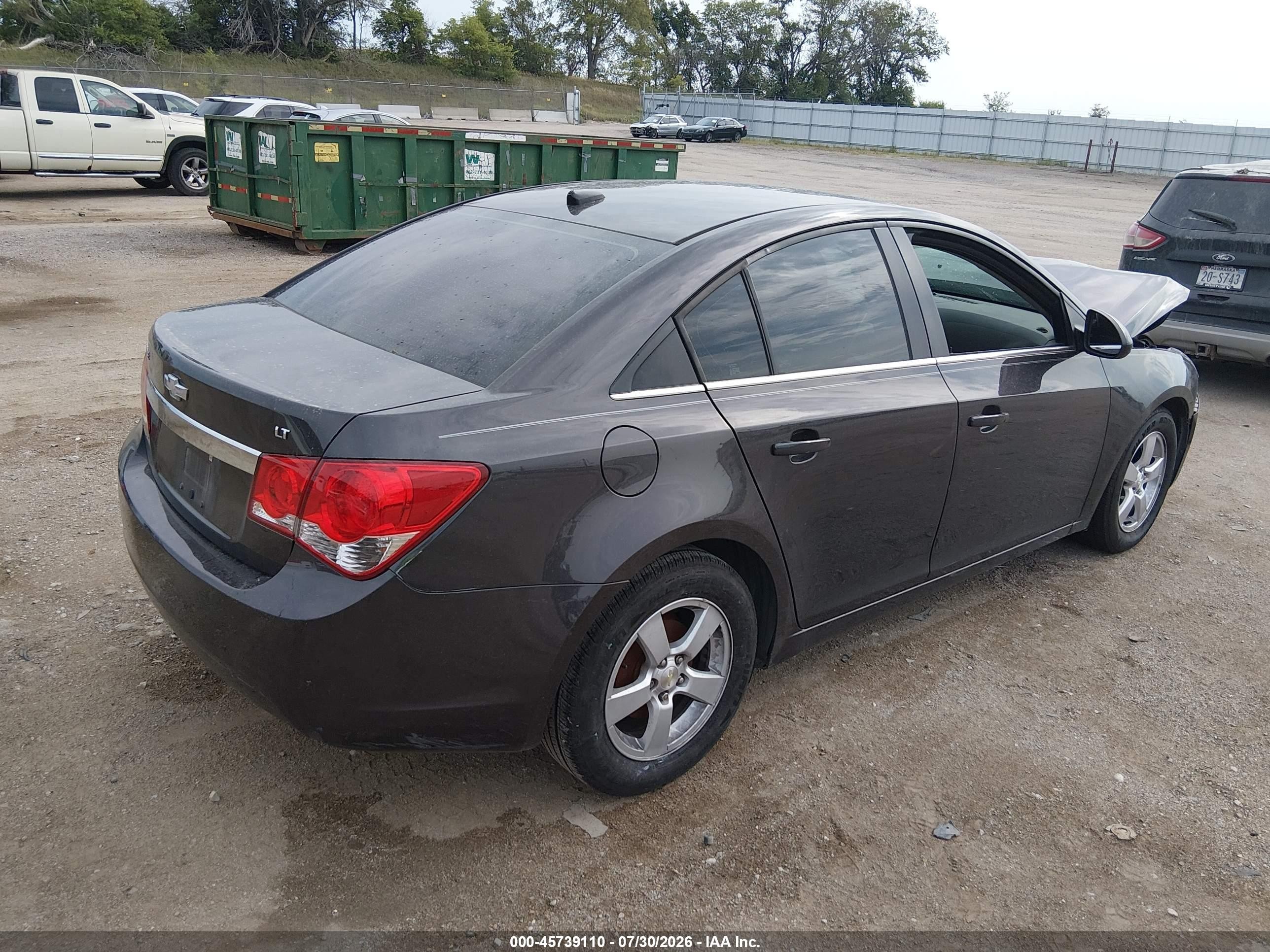 2014 Chevrolet Cruze 1lt Auto Black vin: 1G1PC5SB5E7430275
