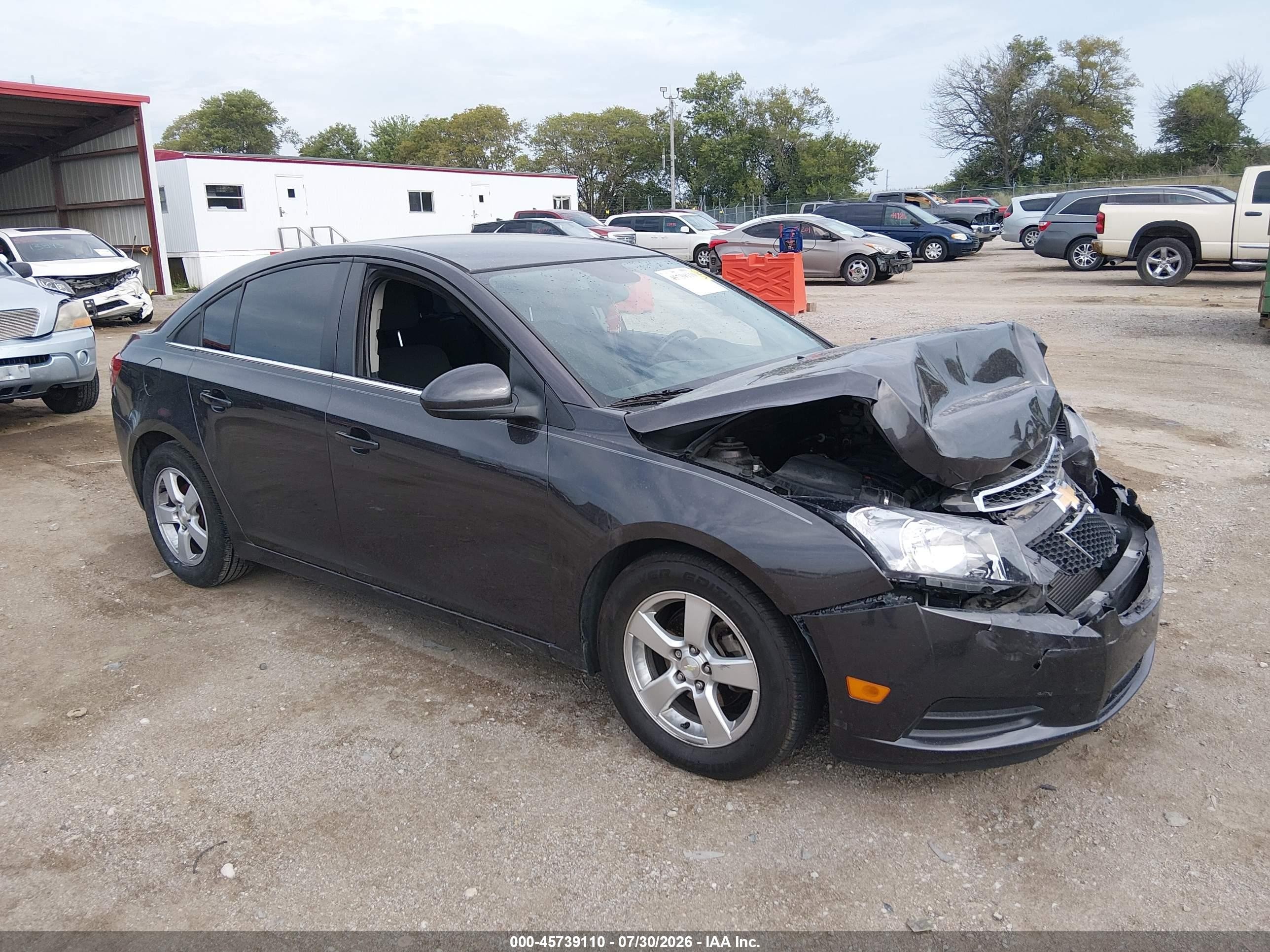 2014 Chevrolet Cruze 1lt Auto Black vin: 1G1PC5SB5E7430275