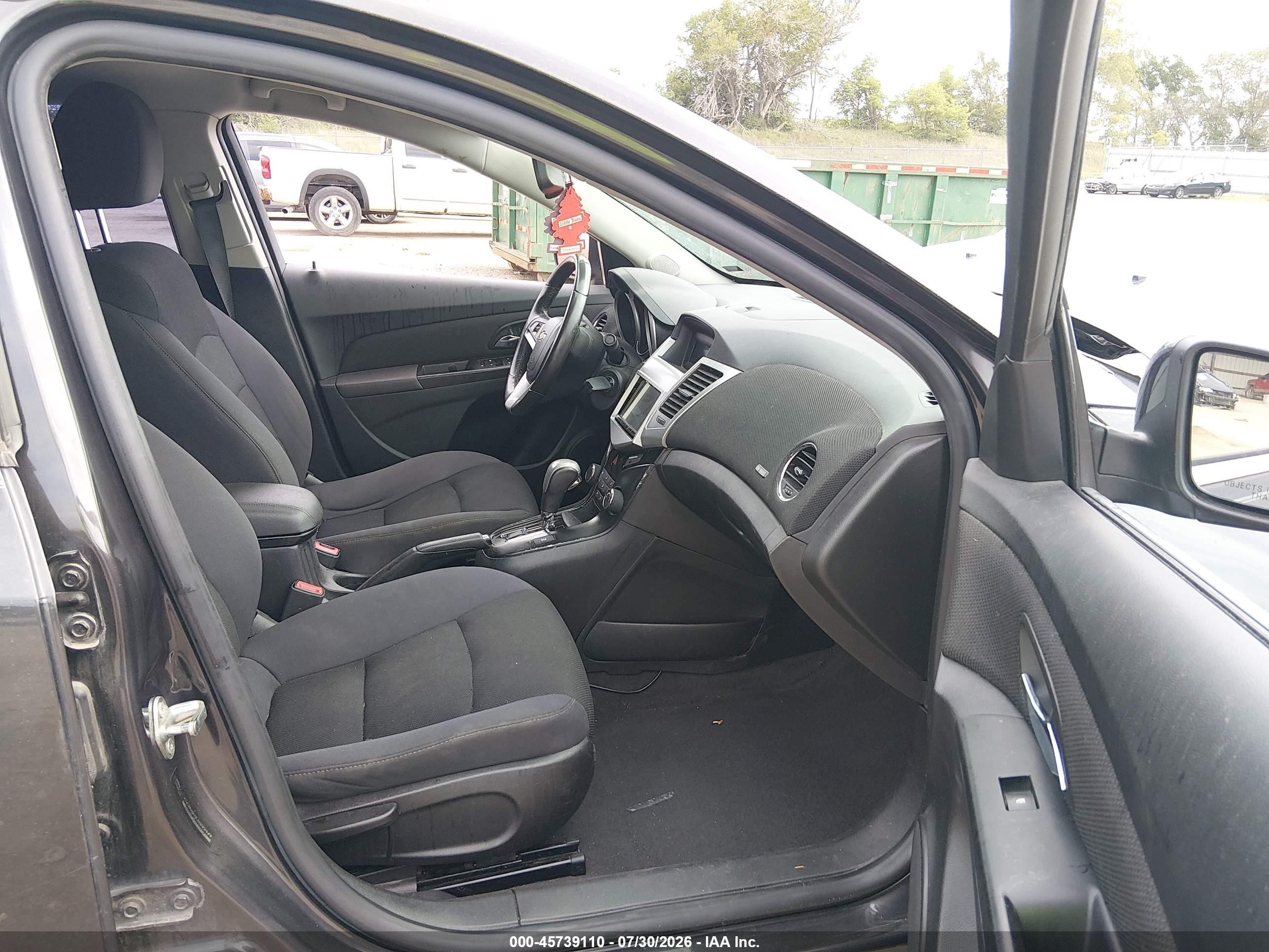 2014 Chevrolet Cruze 1lt Auto Black vin: 1G1PC5SB5E7430275