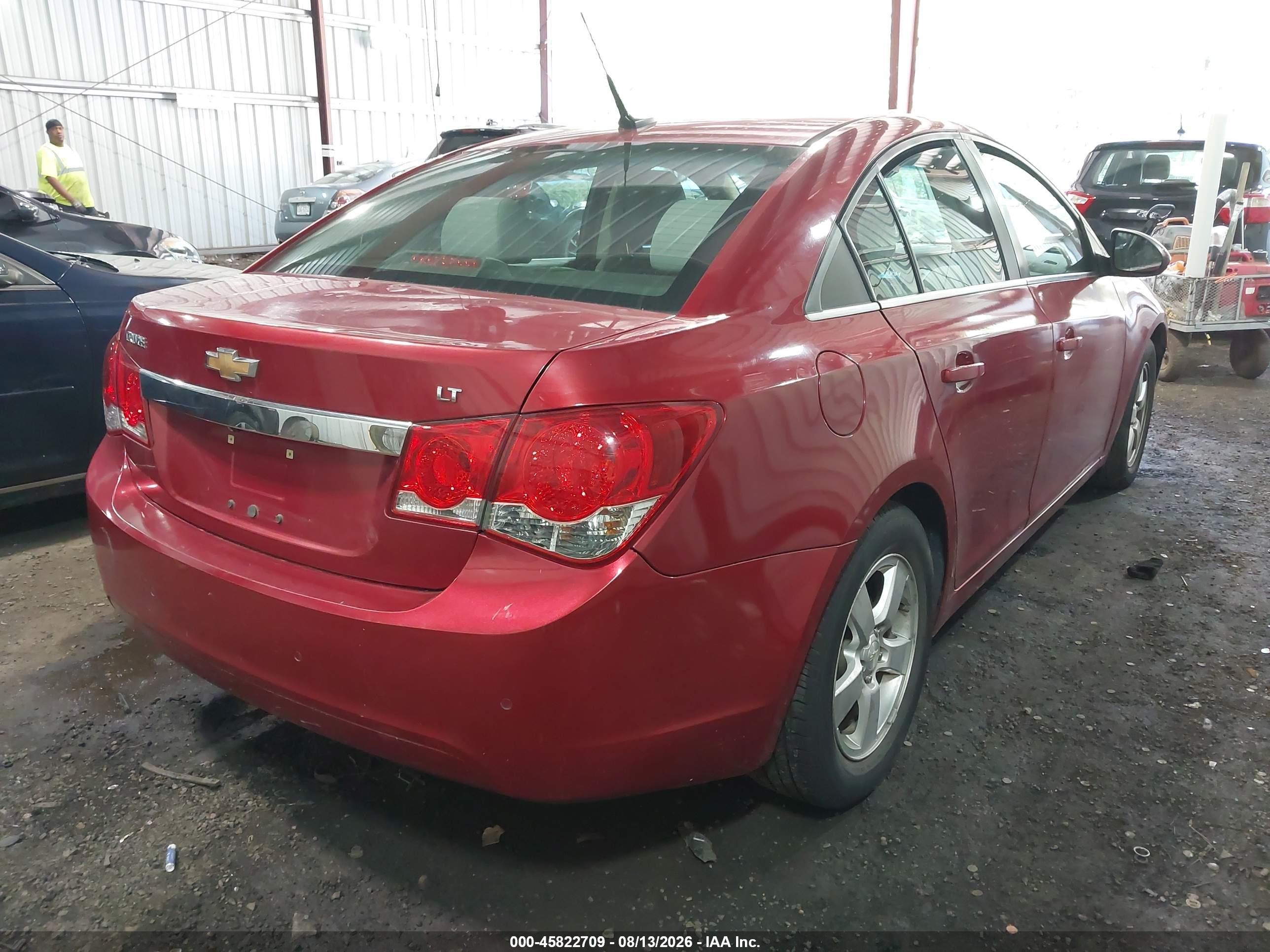 2014 Chevrolet Cruze 1lt Auto Red vin: 1G1PC5SB5E7450140