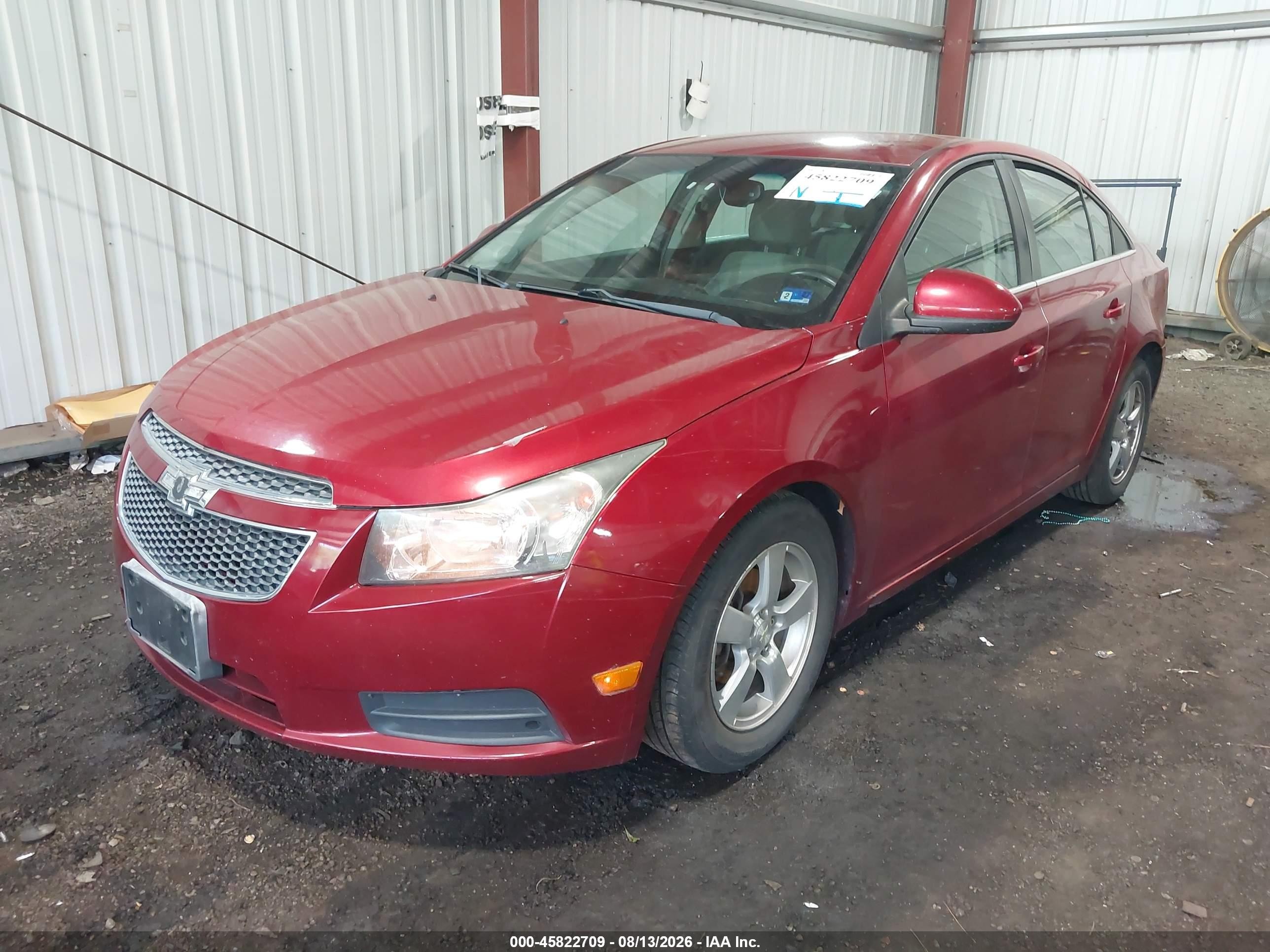 2014 Chevrolet Cruze 1lt Auto Red vin: 1G1PC5SB5E7450140