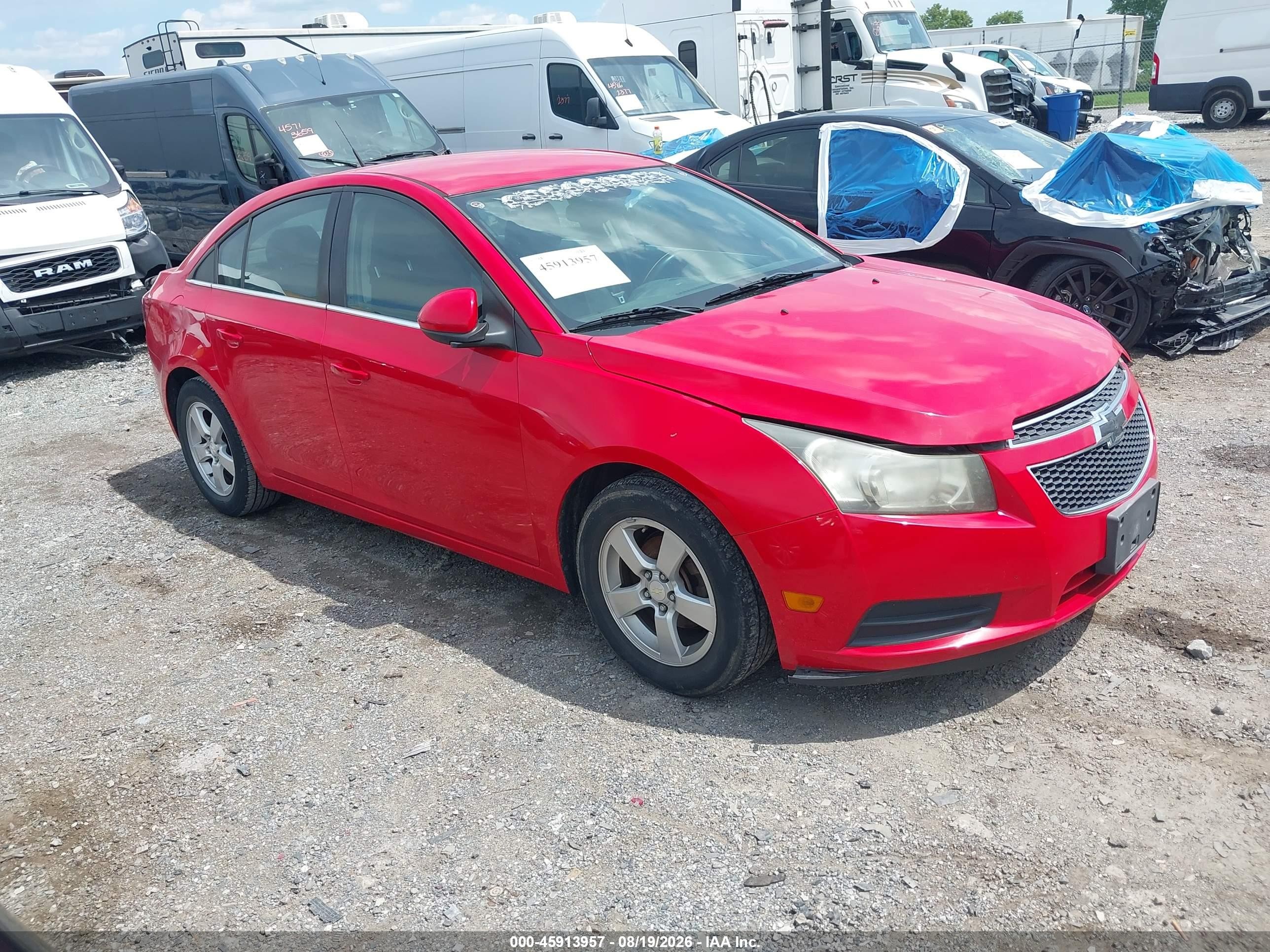 2014 Chevrolet Cruze 1lt Auto Red vin: 1G1PC5SB5E7450252