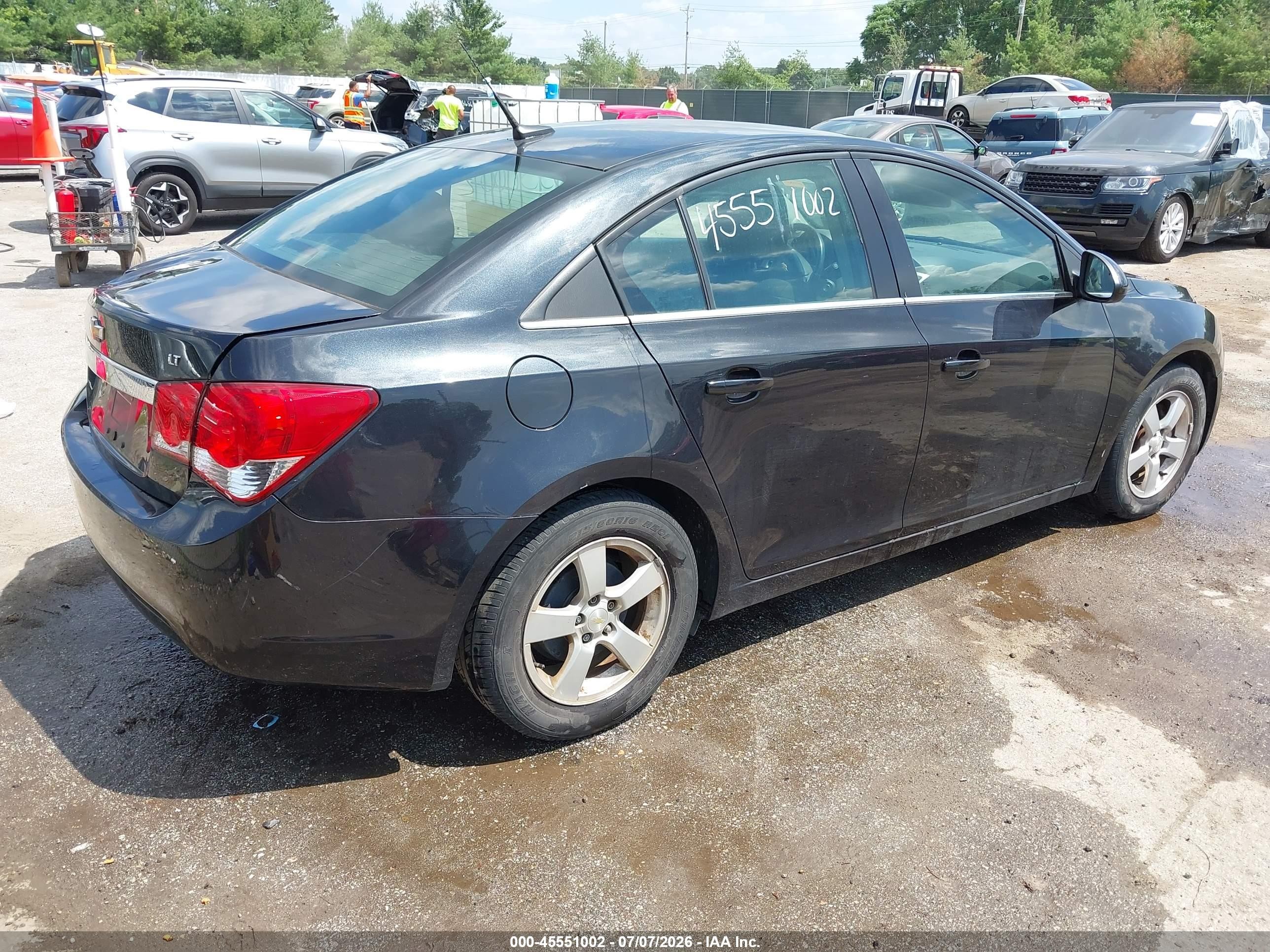 2014 Chevrolet Cruze 1lt Auto Black vin: 1G1PC5SB5E7460182