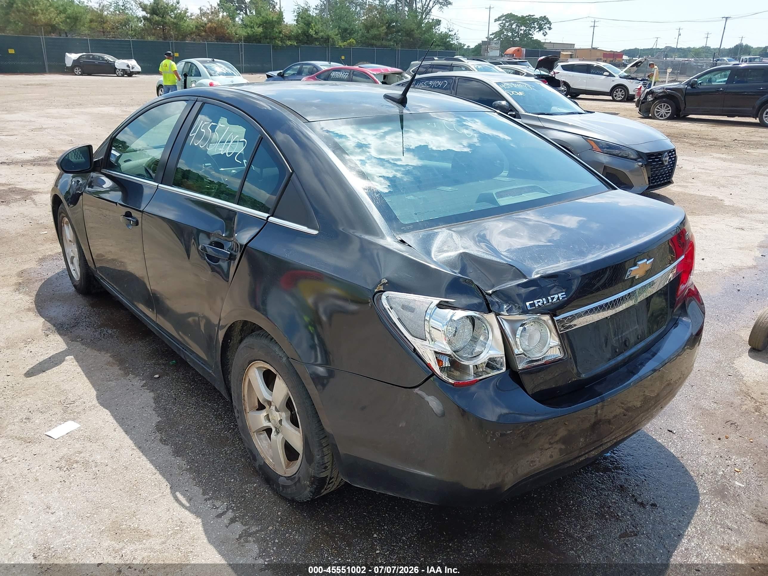 2014 Chevrolet Cruze 1lt Auto Black vin: 1G1PC5SB5E7460182